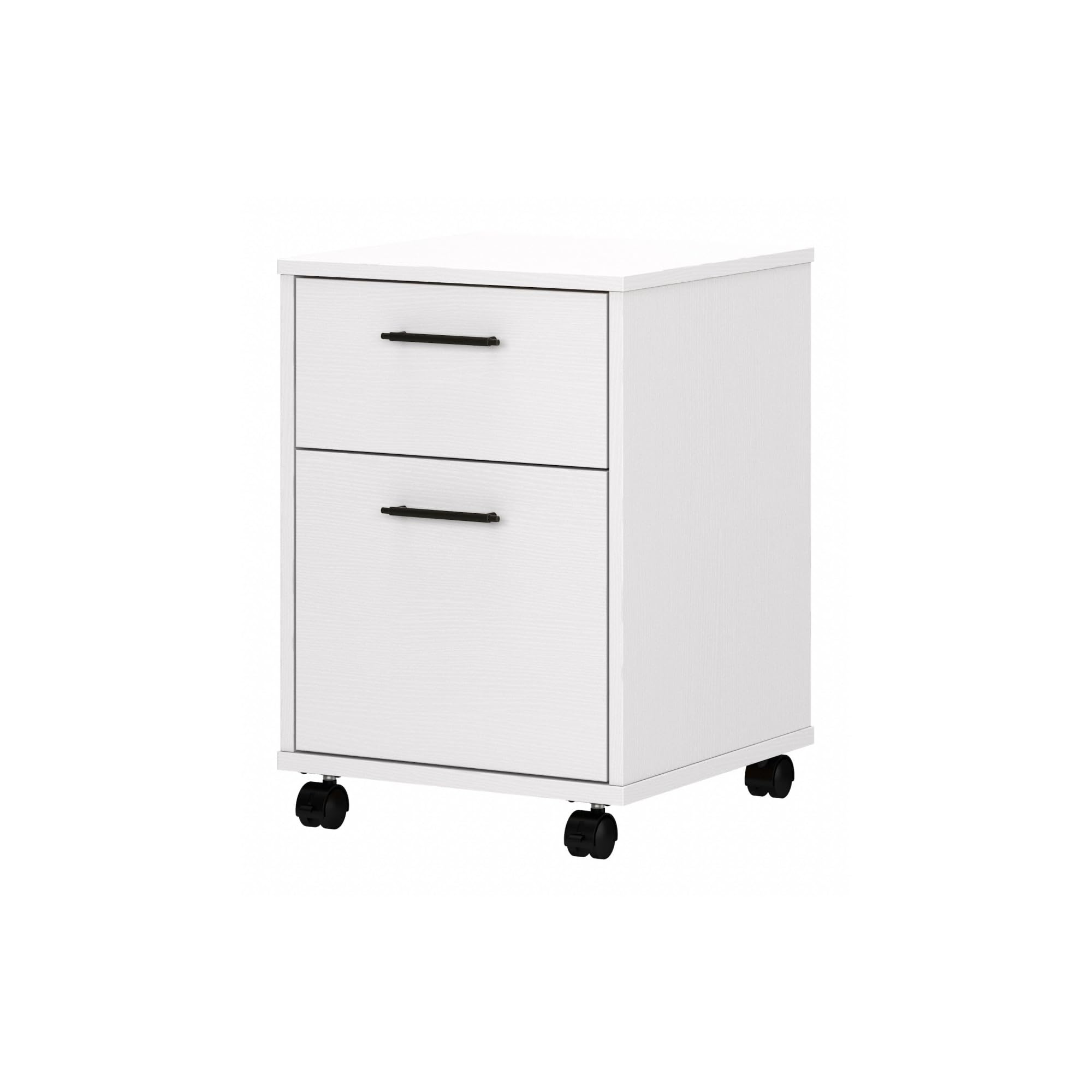 Bush Furniture Key West 2-Drawer Mobile File Cabinet - Rolling Office Storage Cabinet for Home & Workspace | Perfect for Organizing Documents in Small Spaces & Mobile Workstations