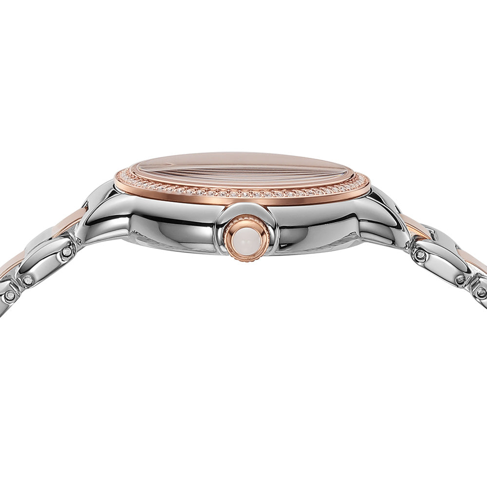 Emporio Armani AR11569 Mia Two-Tone Women's Watch - Luxury Stainless Steel Bracelet, Rose Gold Accents - Perfect for Office, Date Night & Special Occasions