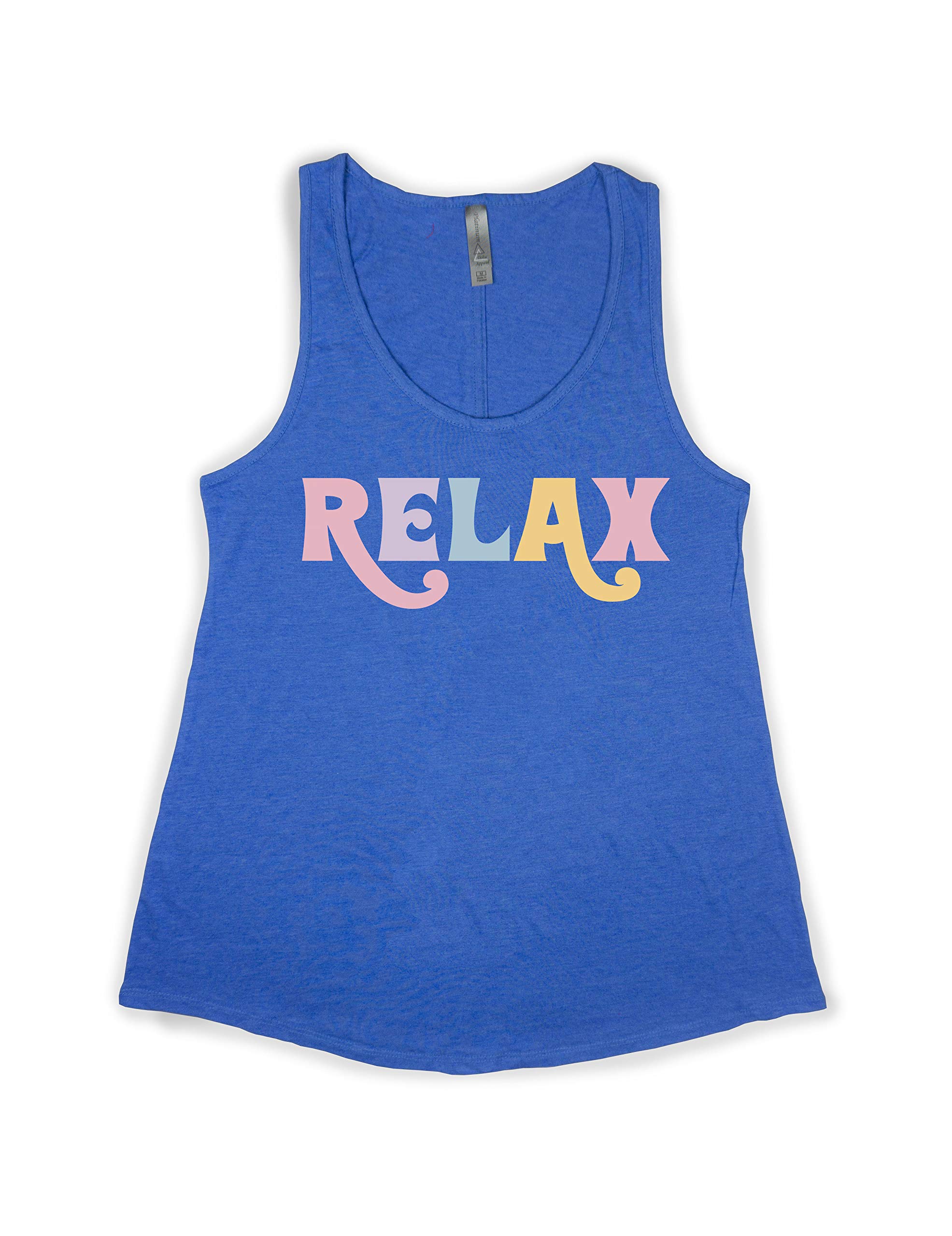 B Wear Sportswear Women's Flowy Tank Top - Breathable & Comfortable Relax Fit for Yoga, Running & Summer Outfits (Royal Heather)