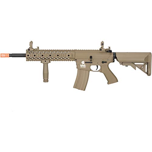 Lancer Tactical M4 Gen 2 EVO AEG Airsoft Rifle - Low FPS 350, Tan Color | Perfect for CQB, Indoor Airsoft Games & Tactical Training