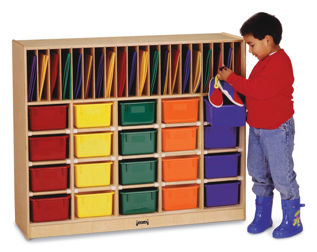 Jonti Craft Classroom Organizer with 20 Bins & 20 Slots - Perfect for School Supplies, Toys, and Art Materials Storage in Preschools, Daycares & Homeschool Classrooms