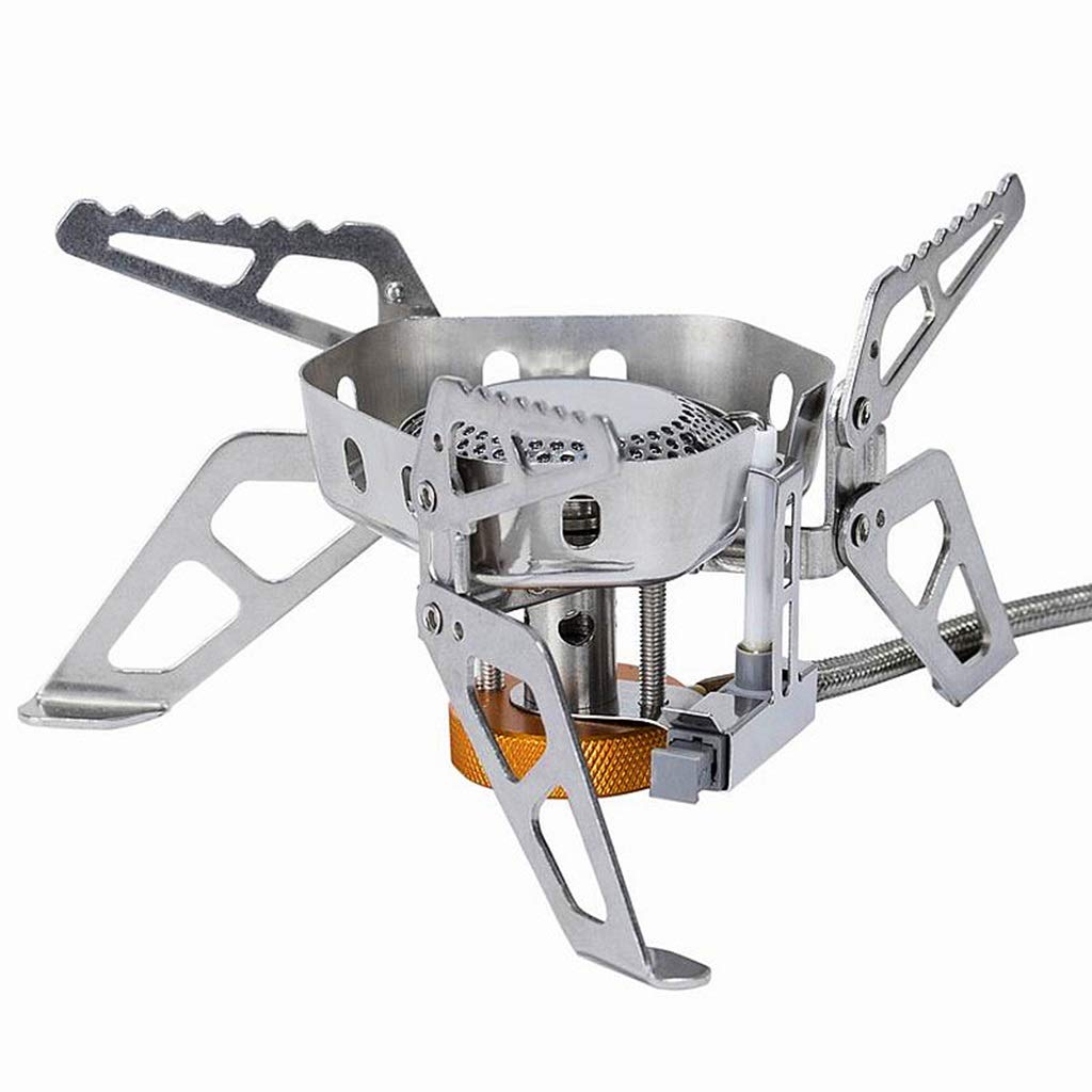 YCDJCS Portable Windproof Camping Gas Stove with Piezo Ignition - Lightweight Outdoor Cooking Stove for Backpacking, Hiking, Trekking, BBQ & Picnics | Perfect for Camp Kitchen, Emergency Preparedness & RV Travel