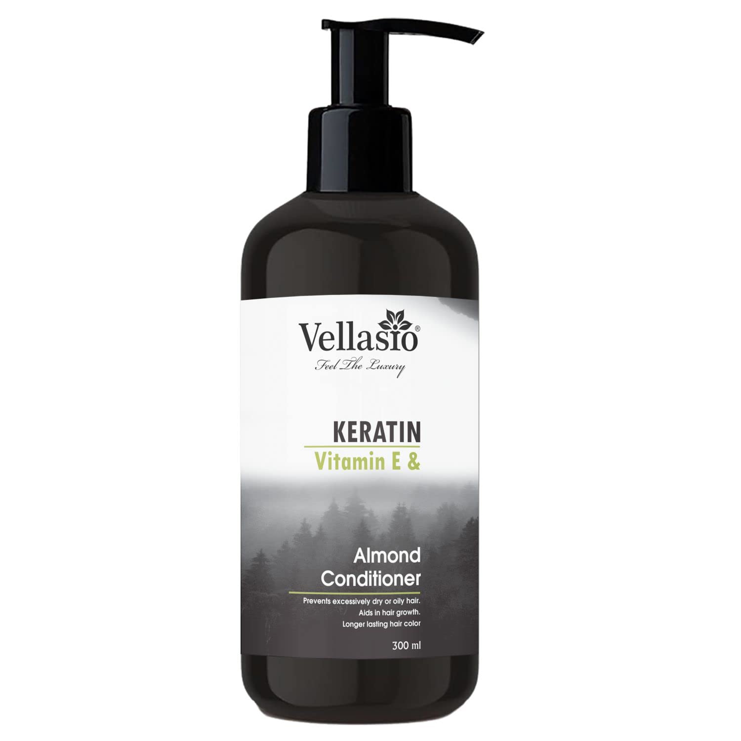 VELLASIO Keratin Almond Deep Conditioner for Dry & Frizzy Hair - Smoothing Hair Treatment for Soft, Shiny & Healthy Hair - Sulfate Free Hair Care for Women & Men - Perfect for Daily Use & Salon Quality Results