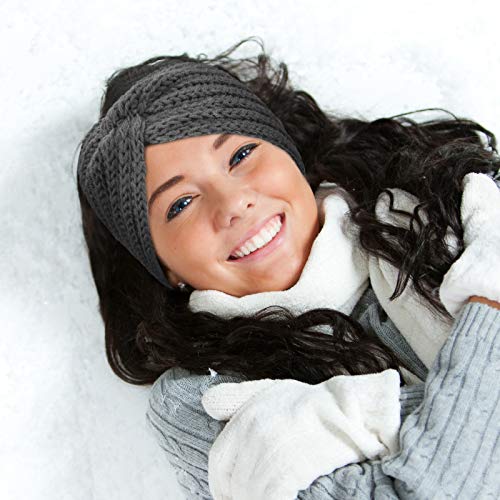 Crochet Ear Warmer Headband Set - 6 Pack Soft Knit Winter Headbands for Women & Girls - Perfect for Skiing, Running, Yoga and Cold Weather Protection