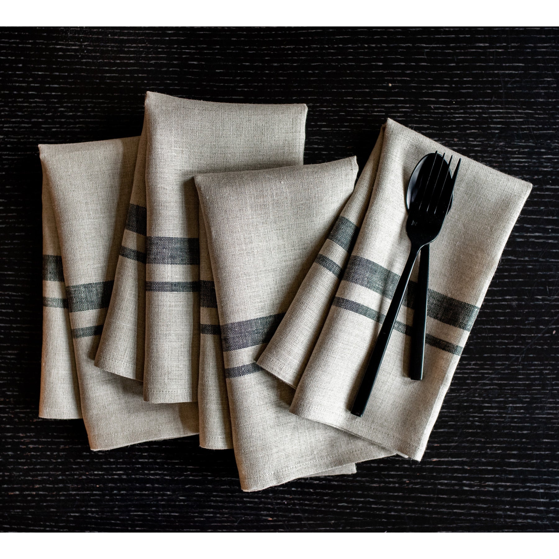 White and Natural French Stripe