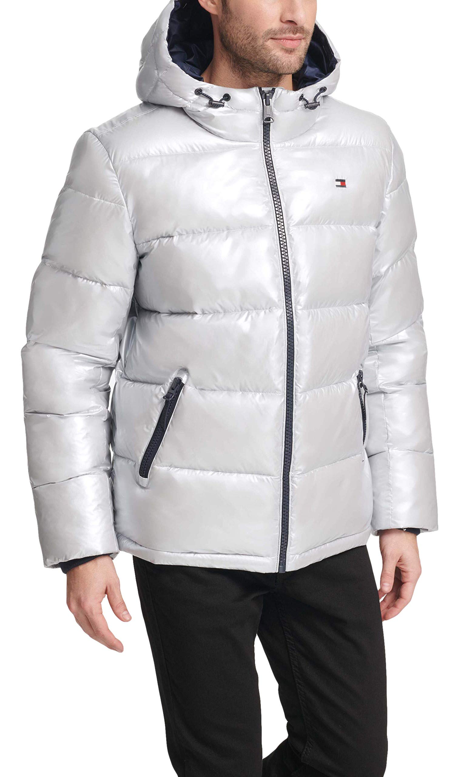 Tommy Hilfiger Men's Hooded Puffer Jacket - Winter Warm Quilted Coat for Cold Weather (Standard & Big & Tall Sizes) | Outdoor Activities, Casual Wear, Street Style Fashion