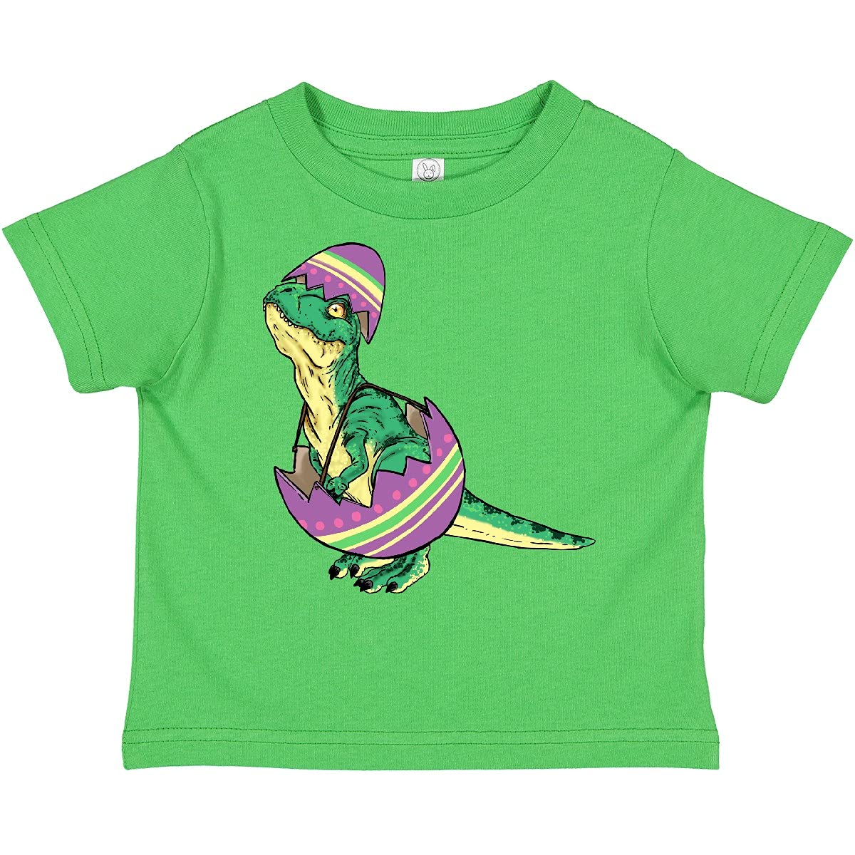 Inktastic Easter Baby T-Rex in Egg Cute Dinosaur Toddler T-Shirt - Fun Holiday Outfit for Boys & Girls Easter Egg Hunt Party