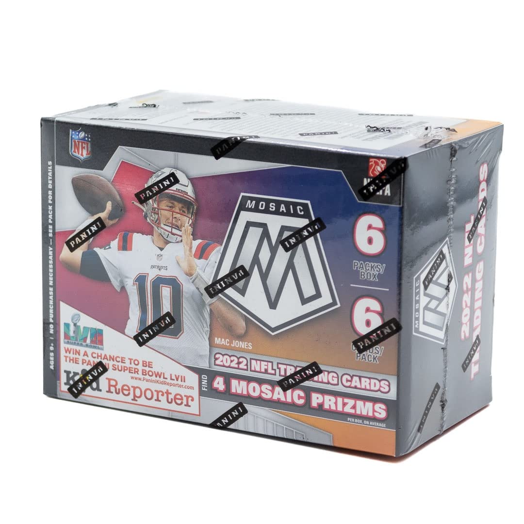 2022 Mosaic NFL Trading Cards Blaster Box - Factory Sealed (6 Cards per Pack, 6 Packs per Box) | Collectible Football Trading Cards for Sports Fans & Card Collectors - Perfect for Gifts, Investments, and Game Day Trading