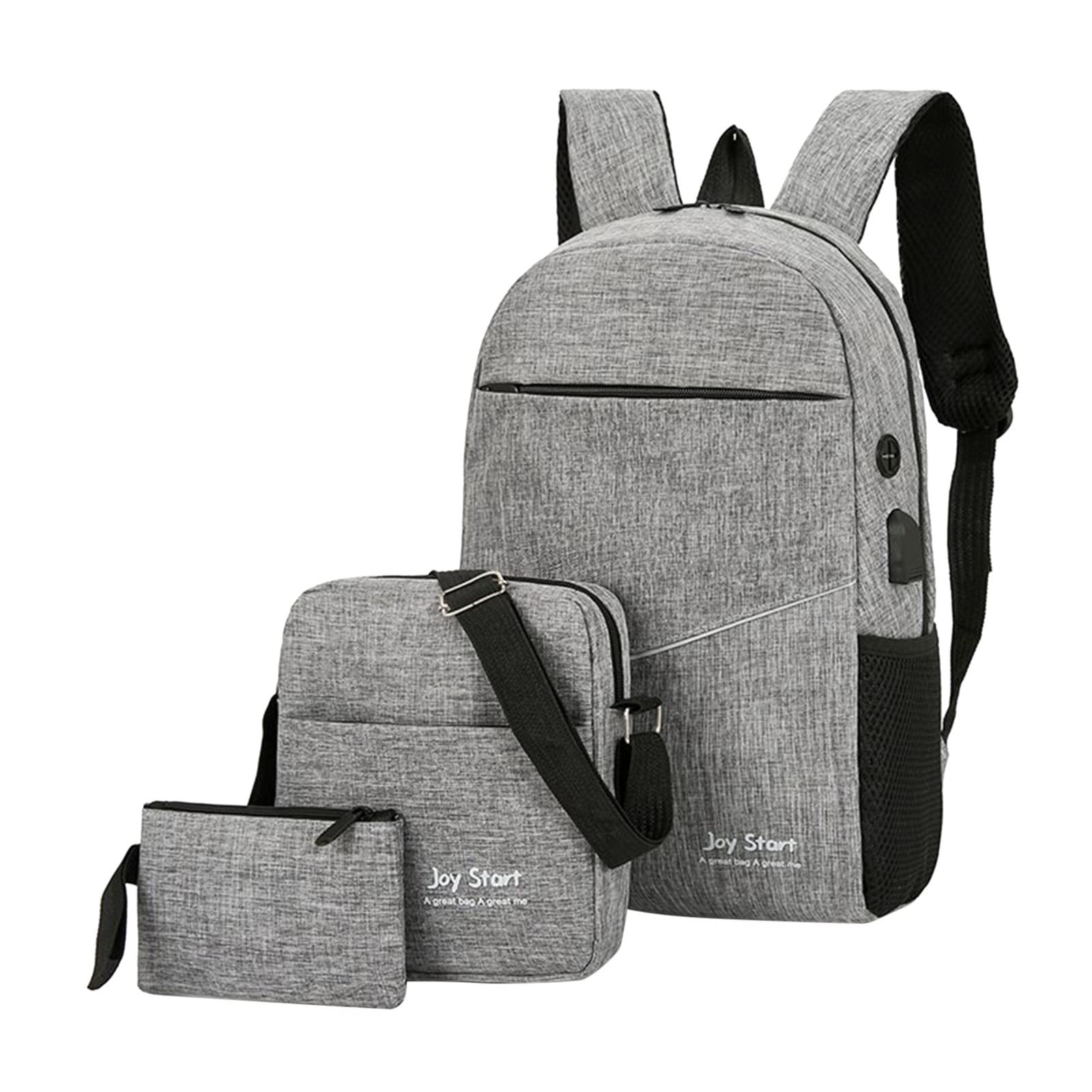 Large Camera Backpack for Men - 3-Piece Travel Photography Set with Strap & Pouch Attachments (Grey, One Size) - Perfect for Outdoor Adventures, Hiking & Professional Photoshoots