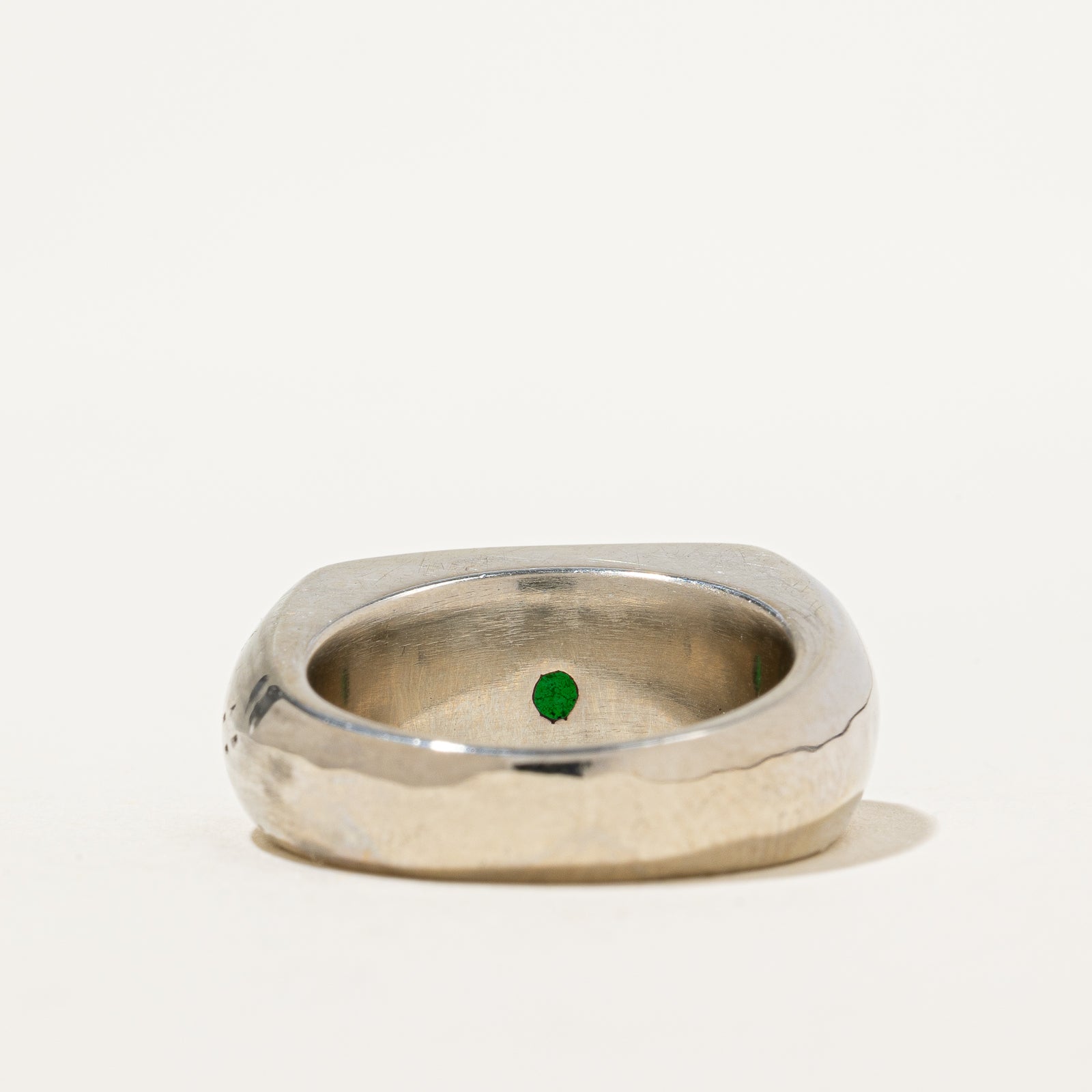 East West Cabochon Jade Ring - 4.80ct Genuine Jade Stone - Size 5.25 - Elegant Dainty Jewelry for Women - Perfect for Weddings, Anniversaries & Special Occasions