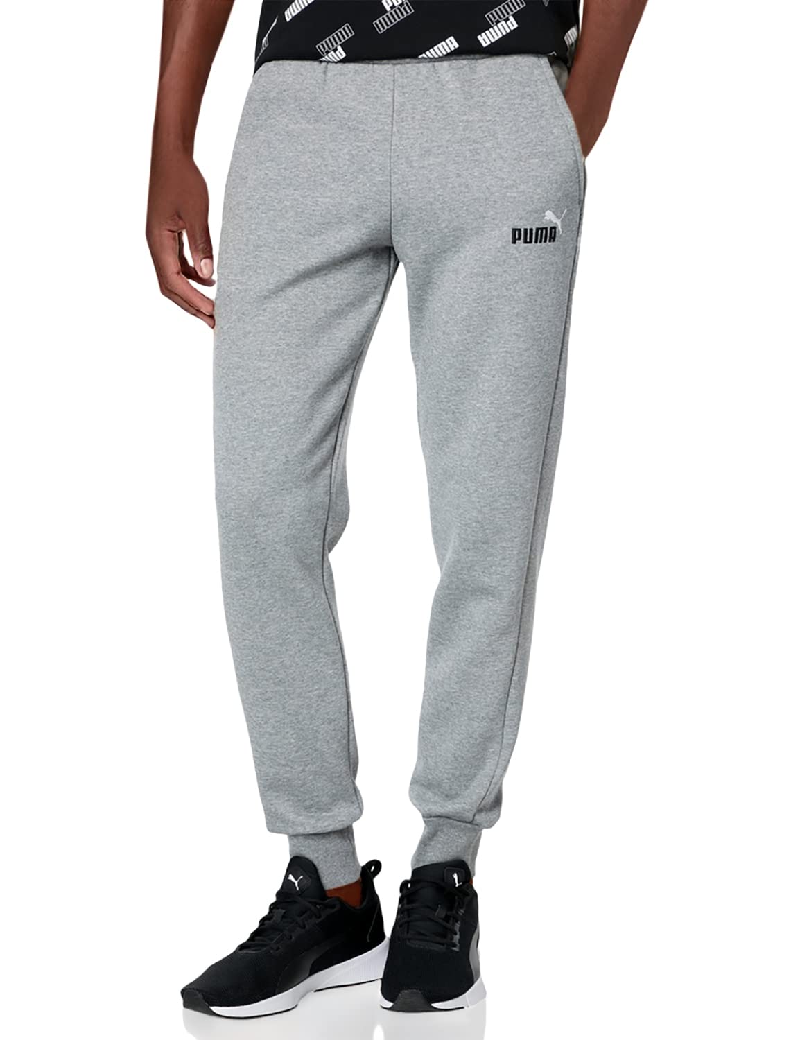 PUMA Men's Essentials+ Logo Fleece Sweatpants - Comfortable Joggers for Casual Wear, Gym & Lounge | Athletic Pants for Men | Soft Fleece Sweatpants for Running & Relaxing