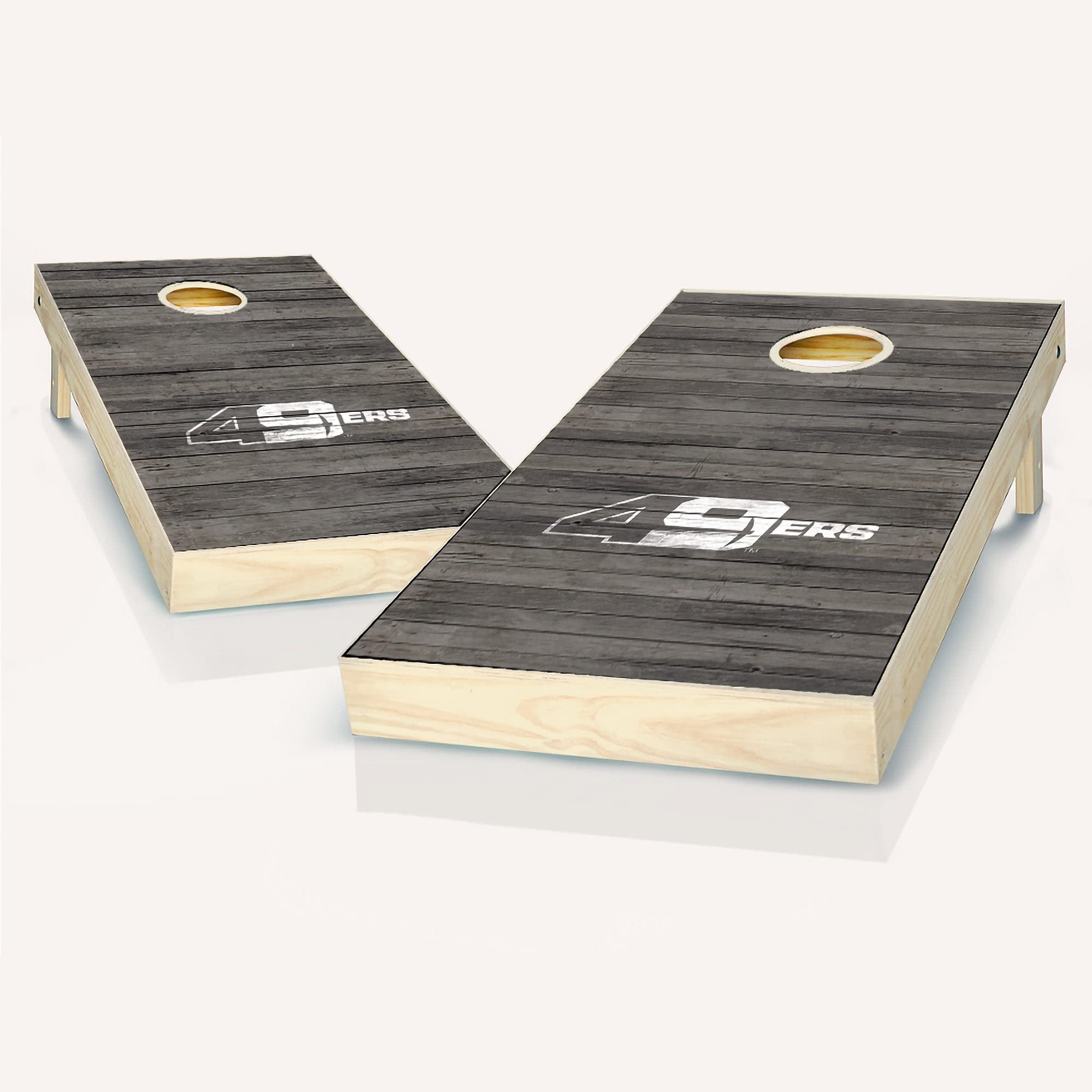 UNC Distressed Cornhole Game Set - 2 Wooden Boards & 8 Bean Bags - Premium Outdoor Lawn Game for Backyard, Tailgating, and Parties - Perfect for BBQ, Camping, and Beach Fun