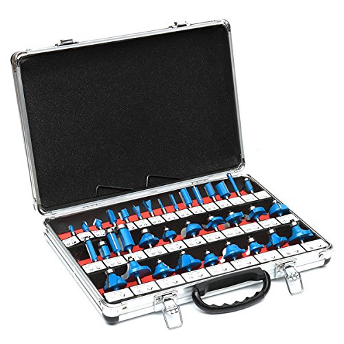35Pcs 1/4 Inch Shank Router Bit Set - Premium Woodworking Cutter Kit for DIY Projects, Cabinet Making & Furniture Crafting - Compatible with Most Routers