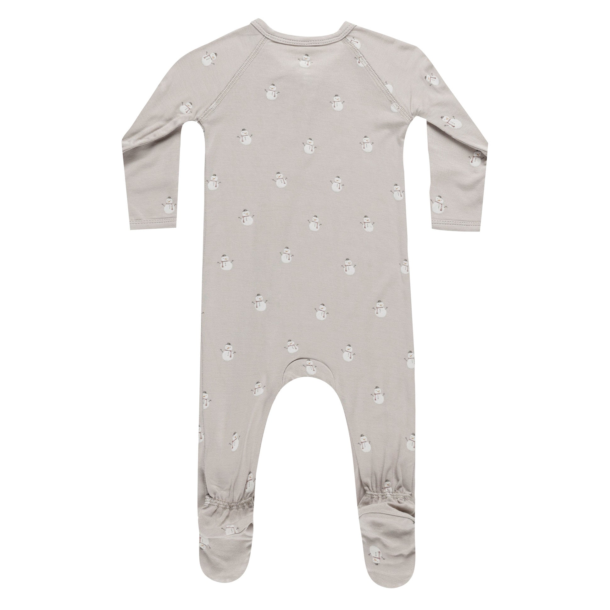 Bamboo Zip Footie Pajamas with Snowmen Print - Cozy Winter Sleepwear for Babies & Toddlers - Perfect for Cold Weather & Holiday Photos - FINAL SALE