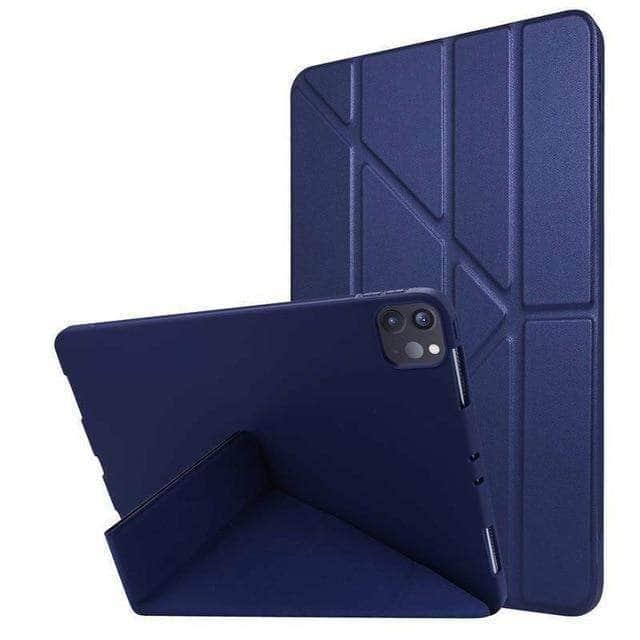 2020 iPad Pro 11 Inch Hybrid PU Leather Smart Trifold Case - Protective Cover with Auto Sleep/Wake for Work, Study & Travel