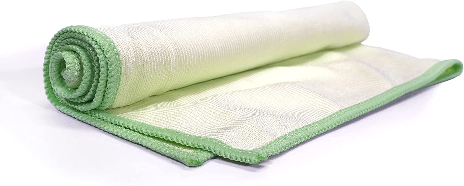 Maxshine 5 Pack Premium Glass Cleaning Microfiber Towels (300GSM) - 16”x16” (40x40cm) - Streak-Free, Lint-Free Cloths for Windows, Mirrors, Screens & Auto Glass - Professional Grade for Home, Office & Car Detailing