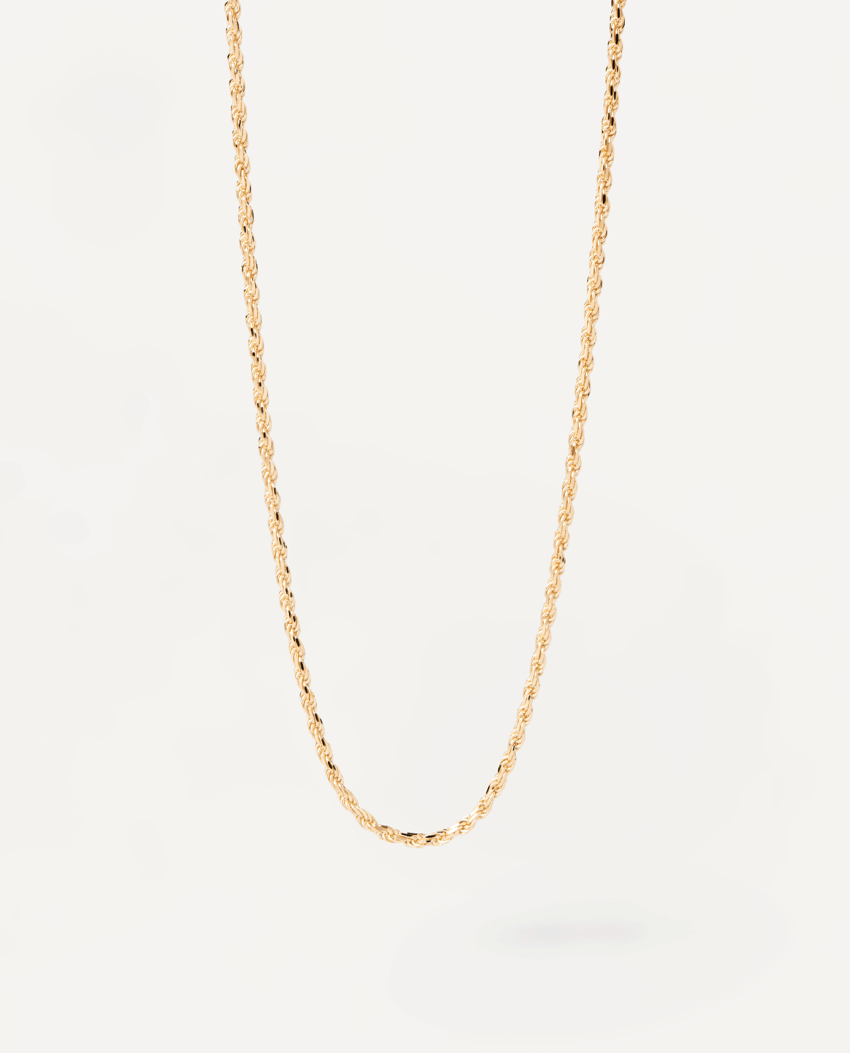 GRID Yellow Gold Rope Chain Necklace for Women - 14K Gold Plated Dainty Layering Necklace - Perfect for Everyday Wear, Gifts & Special Occasions
