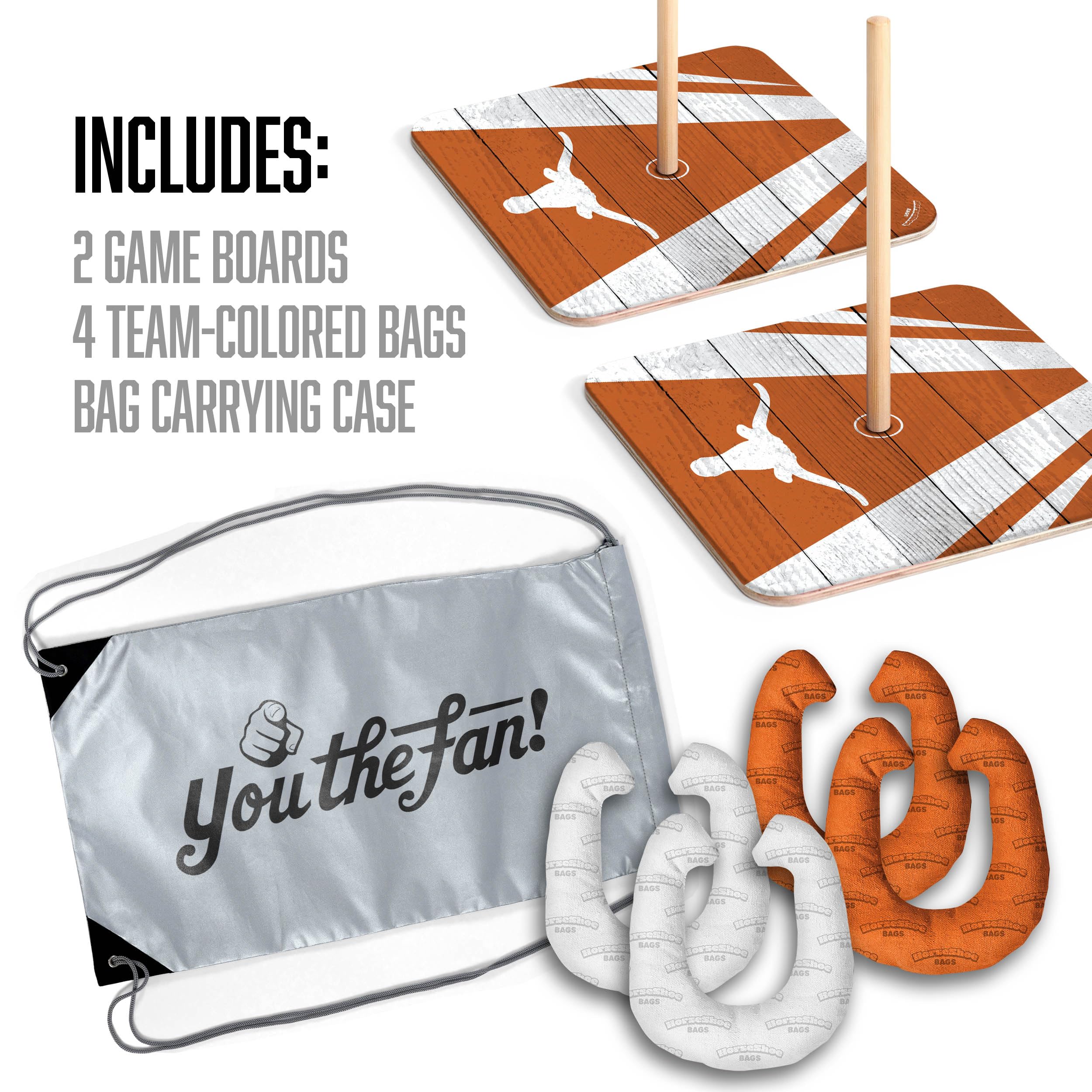YouTheFan NCAA Texas Longhorns Horseshoe Tote Bag - Durable & Stylish College Fan Gear for Game Day, Tailgating & Campus Life