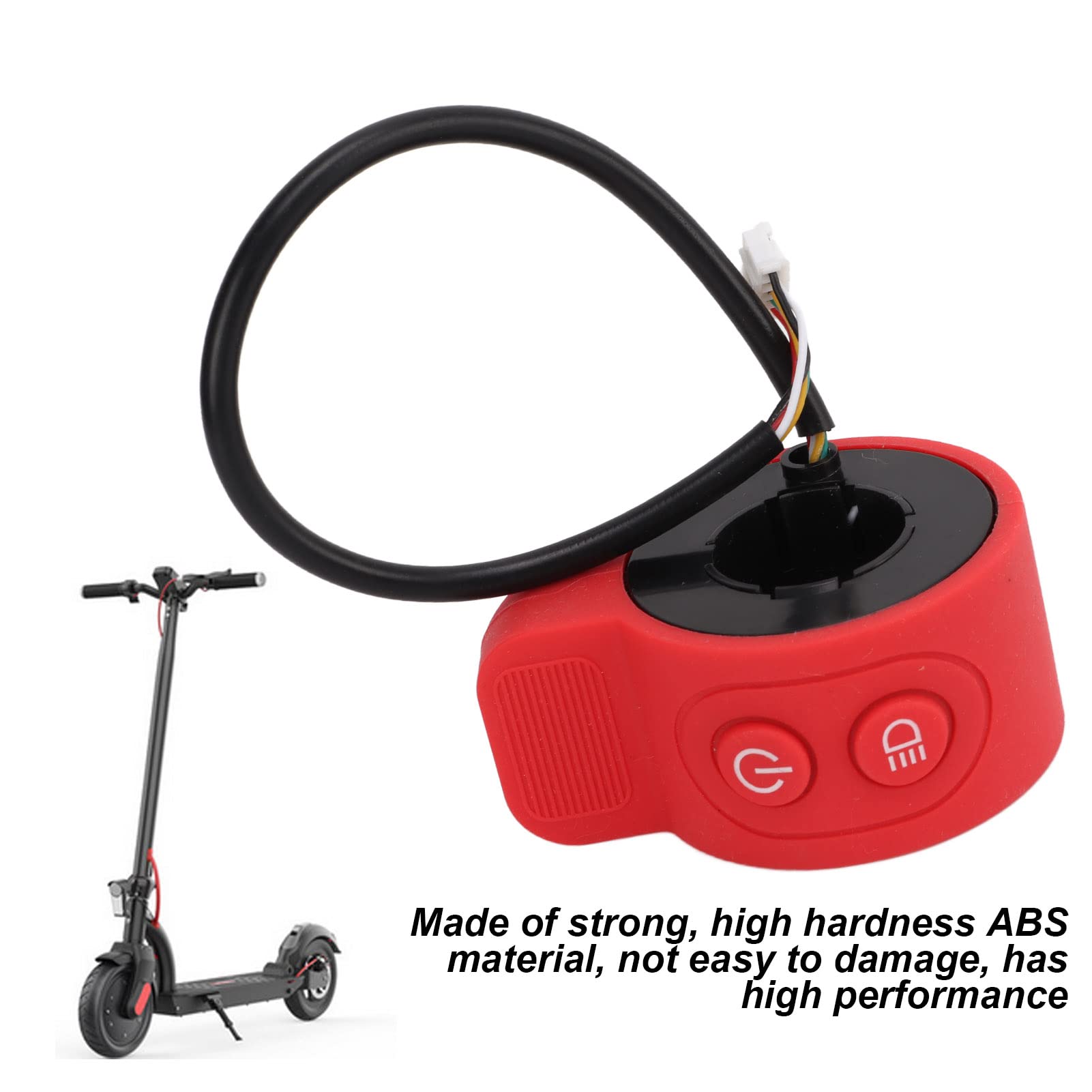 HX-X6 X7 X8 Scooter Thumb Throttle - 5V ABS + Silicone Accelerator Pedal Speed Control with Integrated Switch - Perfect for Electric Scooter Upgrades and DIY Repairs