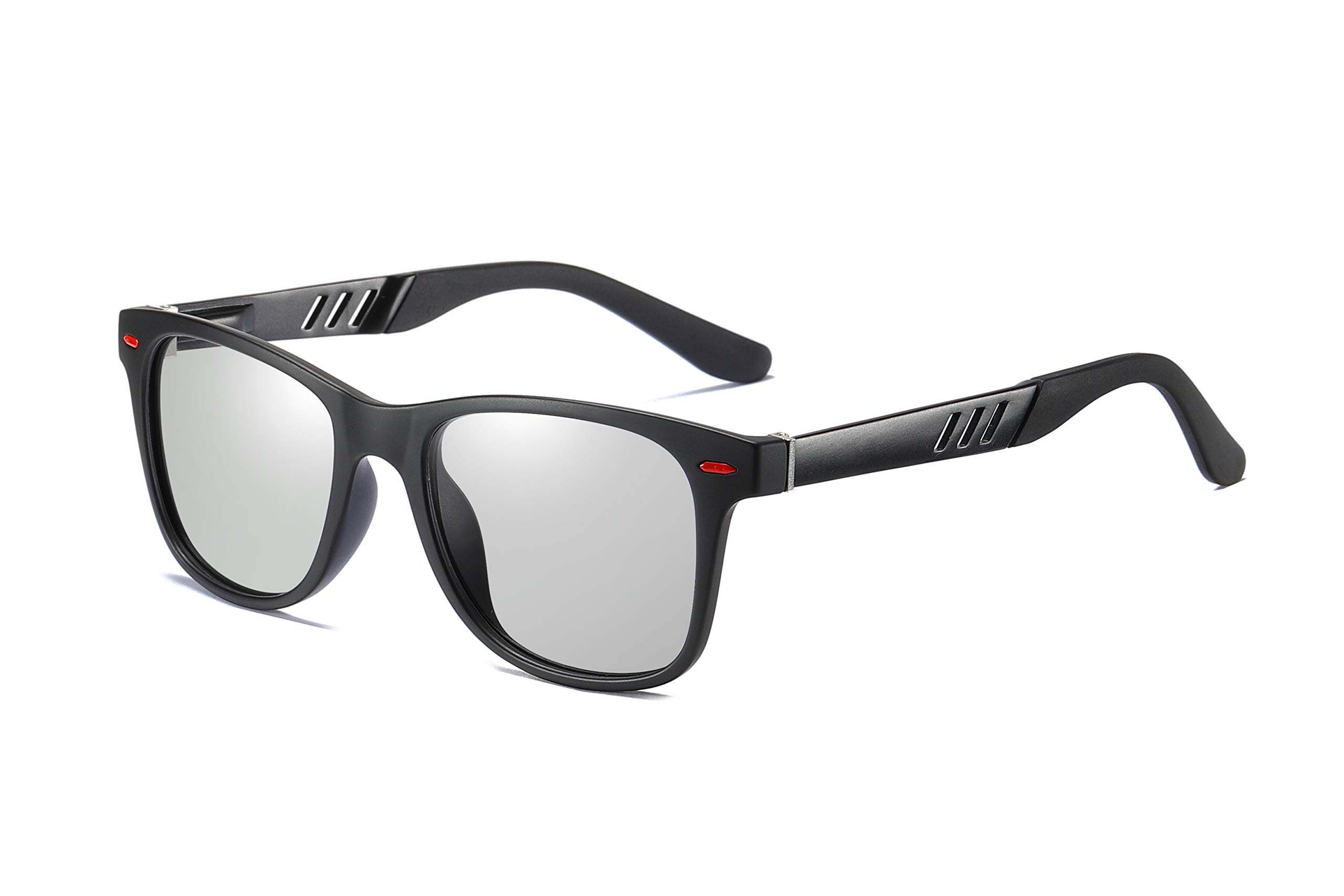 FEISEDY Vintage Polarized Photochromic Sunglasses for Men & Women - 100% UV Protection Square Frame Sunglasses B1001 - Perfect for Driving, Cycling, and Outdoor Activities