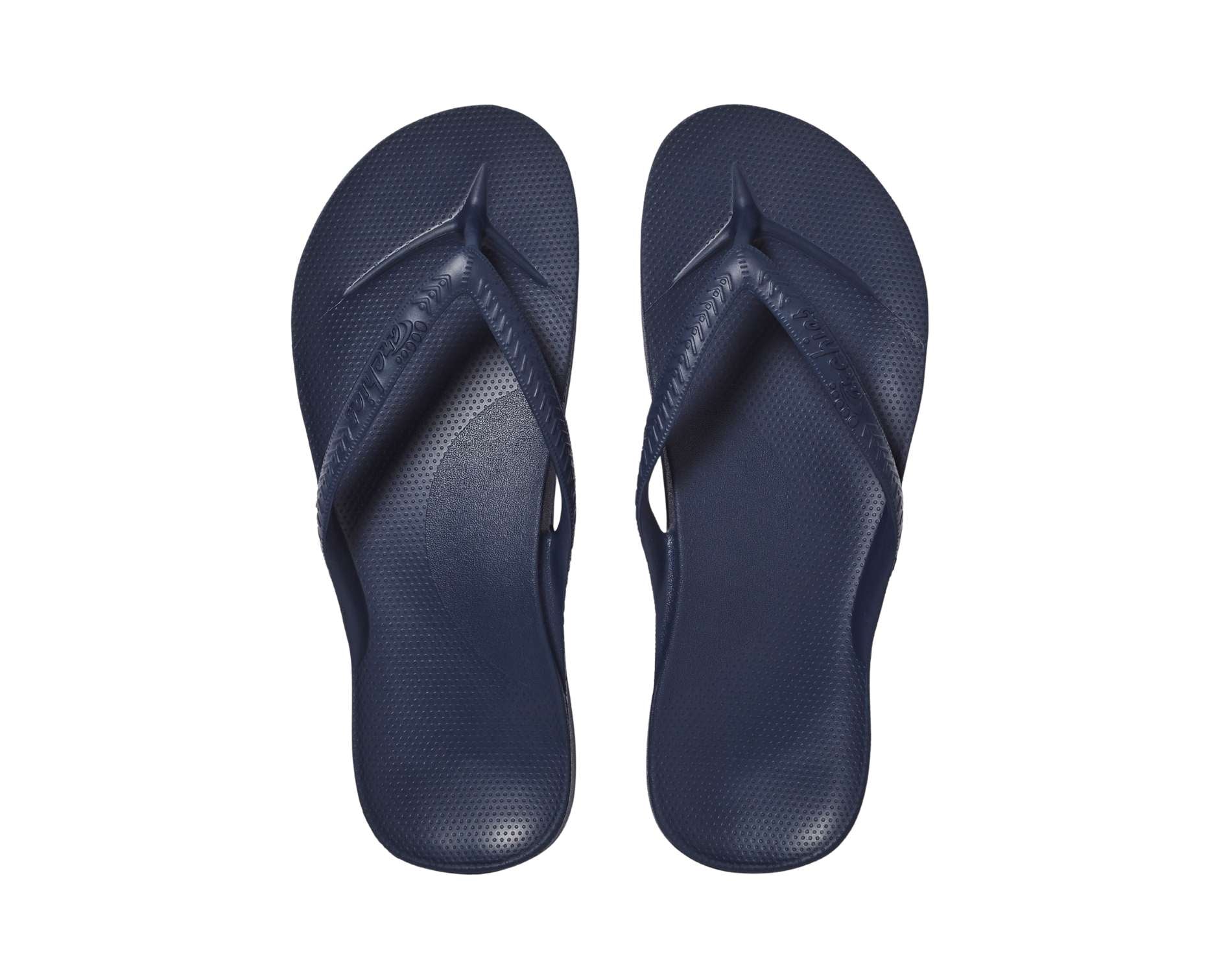 Archie's Arch Support Thongs for Women - Comfortable Navy Blue Flip Flops with Orthotic Support - Perfect for Beach, Pool & Casual Wear