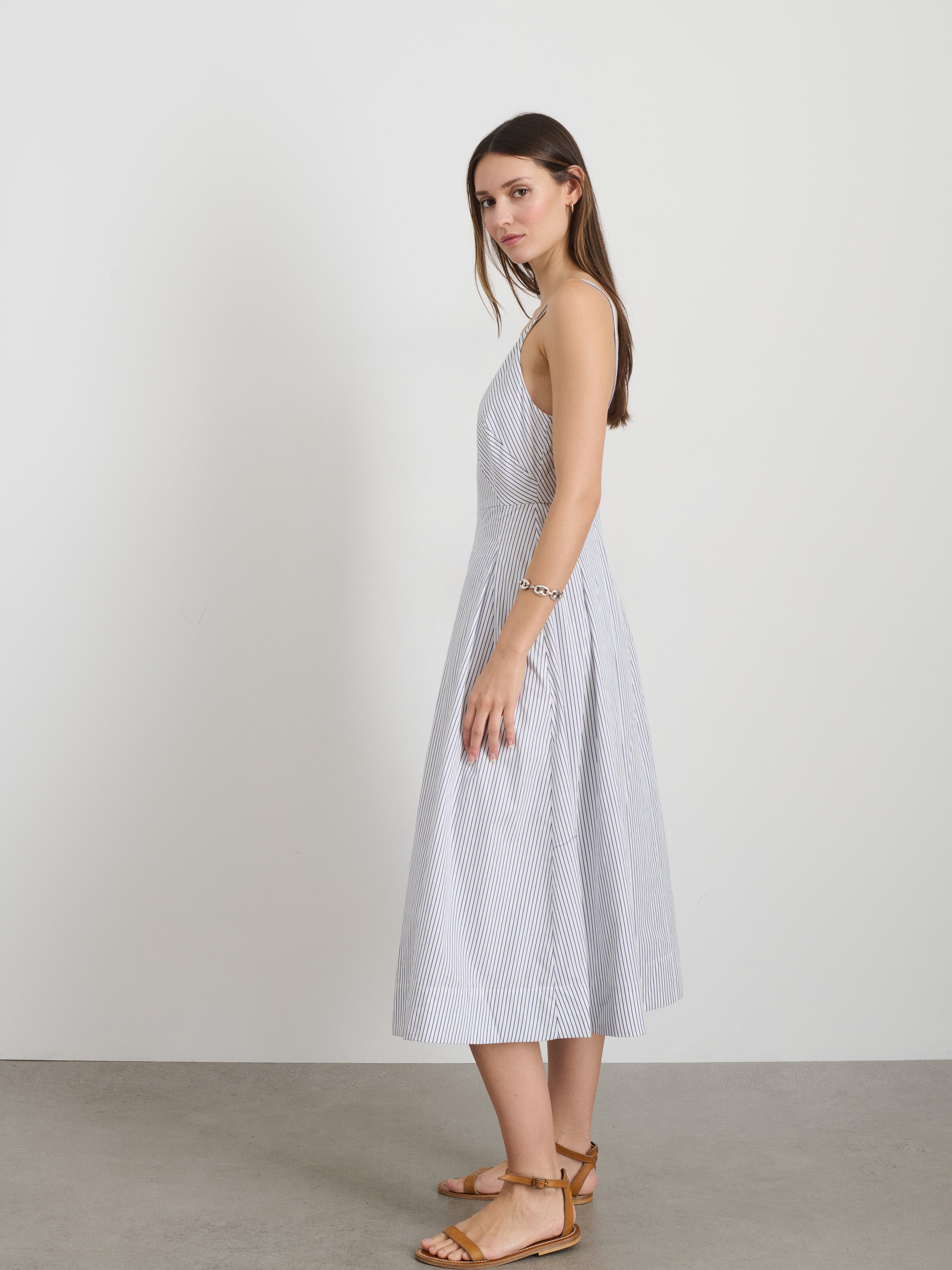 Stylish Abby Stripe Dress - 100% Cotton Poplin Fabric for Women | Perfect for Summer Outfits, Beach Vacations & Casual Wear