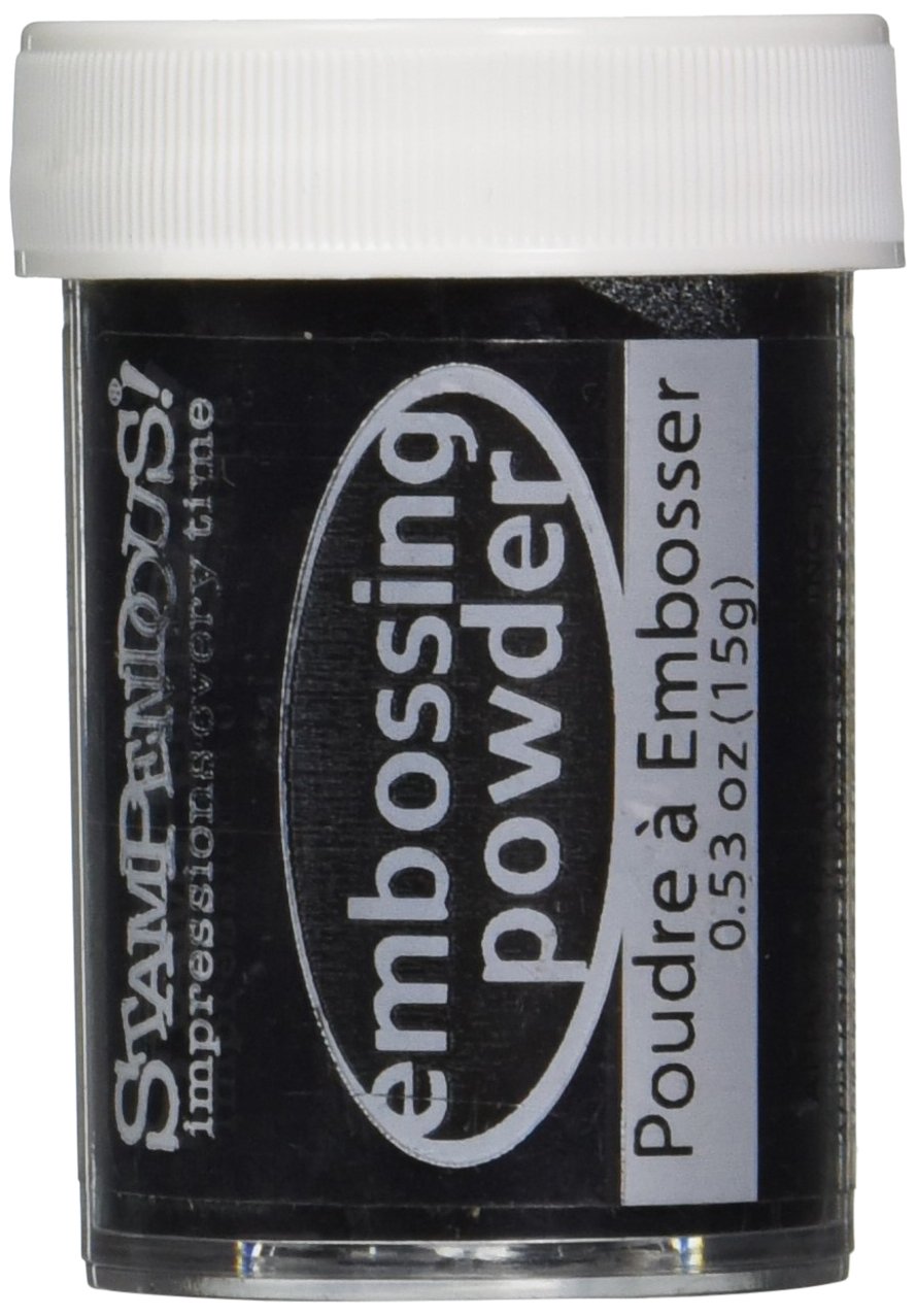 Stampendous Stamp-N-Stuff Embossing Powder 0.60 oz - Midnight Black Opaque for Card Making, Scrapbooking & DIY Crafts | Premium Quality Embossing Powder for Paper Crafts, Invitations & Handmade Greeting Cards