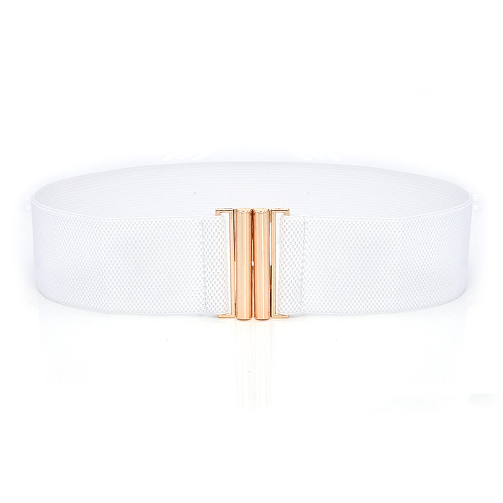 Women's Elastic Waist Belt with Metal Buckle - Adjustable Wide Corset Belt for Running, Workout & Fashion - Solid Color Waistband for Women - Perfect for Gym, Jogging & Everyday Wear