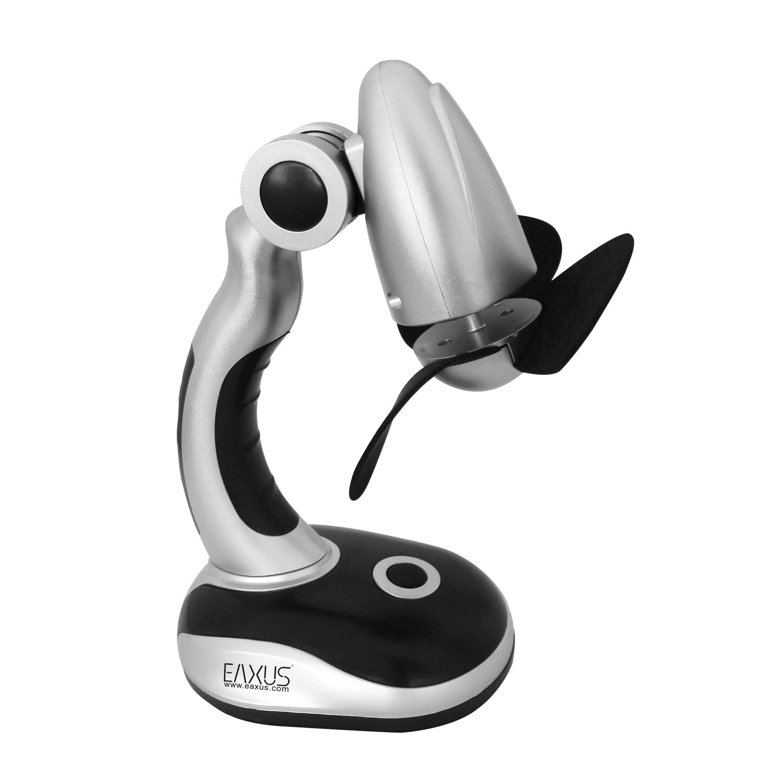 Eaxus® Mini USB Desk Fan - Portable Battery Operated Office Fan for Home, Work, and Travel - Quiet Cooling for Desks, Nightstands & Small Spaces