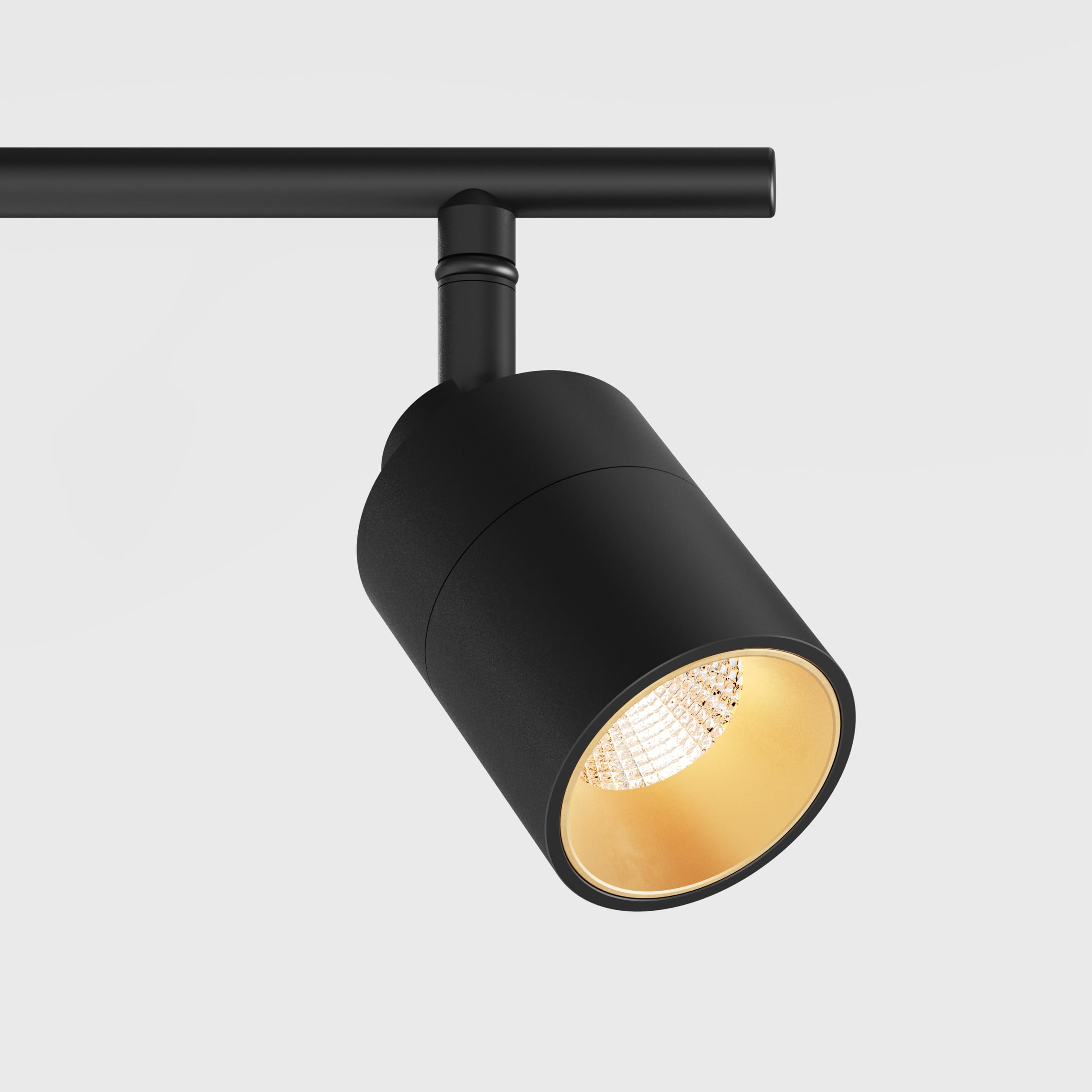 Shura Black 5-Light Adjustable Track Lighting Kit with Integrated LED Bulbs - 4 ft Ceiling Light Fixture, 3000K Warm White, 2450 Lumens - Perfect for Kitchen, Living Room, and Retail Store Lighting