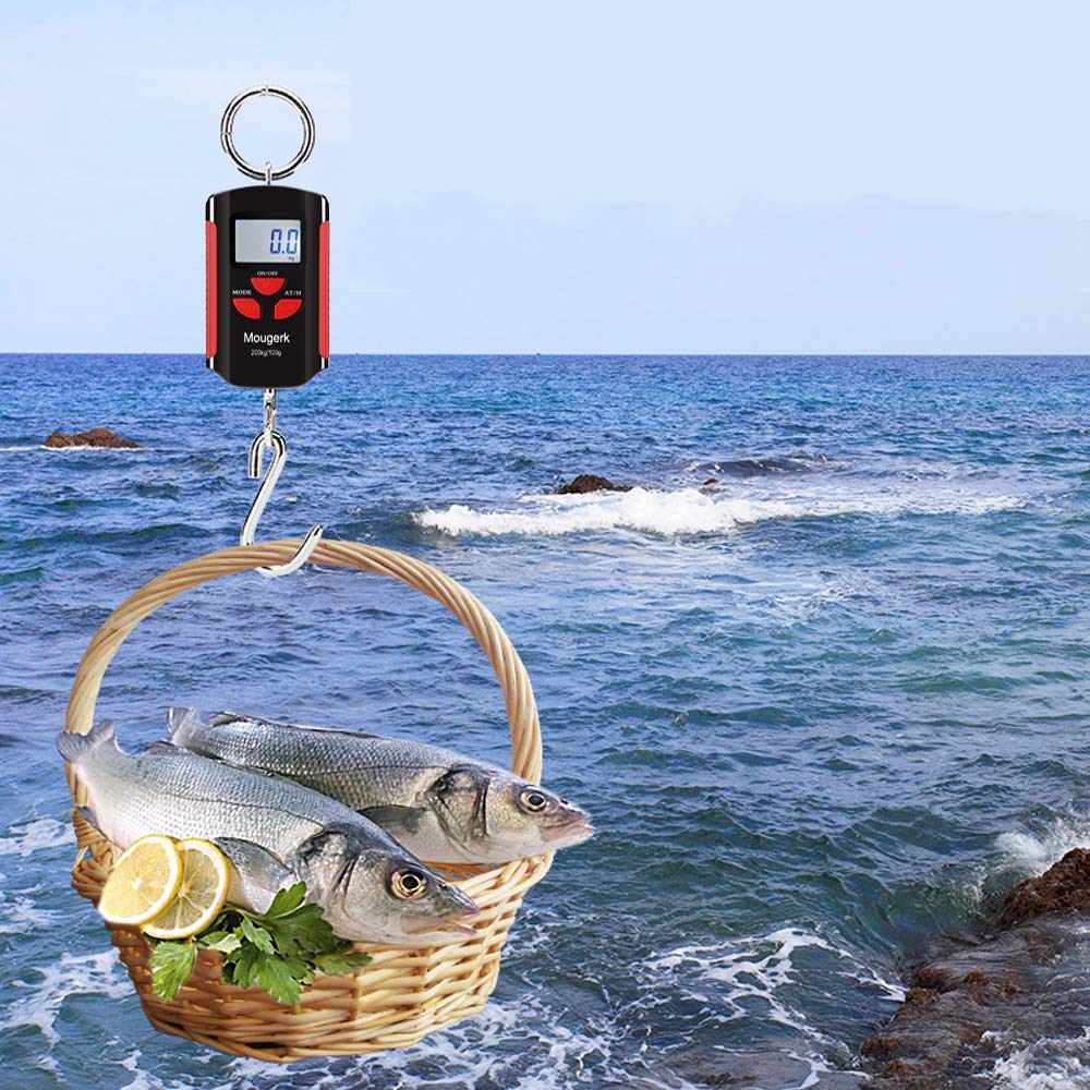 Digital Hanging Scale 440lb/200kg - Portable Heavy Duty Crane Scale with LCD Display - Perfect for Shipping, Fishing, Hunting, and Industrial Weighing (Batteries Not Included)