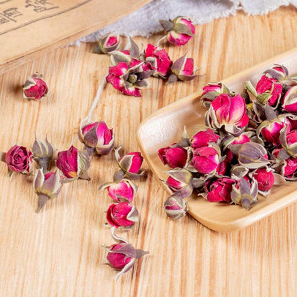 50g Organic Natural Dried Mini Rose Buds for Tea, Bath, Crafts & Decor - Premium Dried Rose Petals for Aromatherapy, Wedding, DIY Gifts