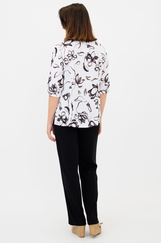 Lorine Blouse - Soft & Comfortable Linen Bamboo Blend Women's Top for Casual Wear, Office & Summer Outfits