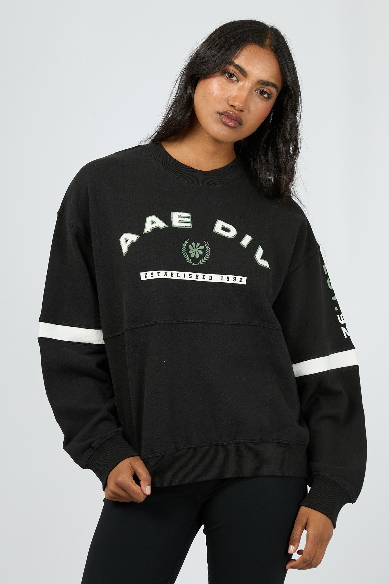 All About Eve Savannah Slouch Crew Black Sweater - Women's Casual Oversized Knit Pullover for Fall & Winter | Cozy Lounge Wear & Layering Essential