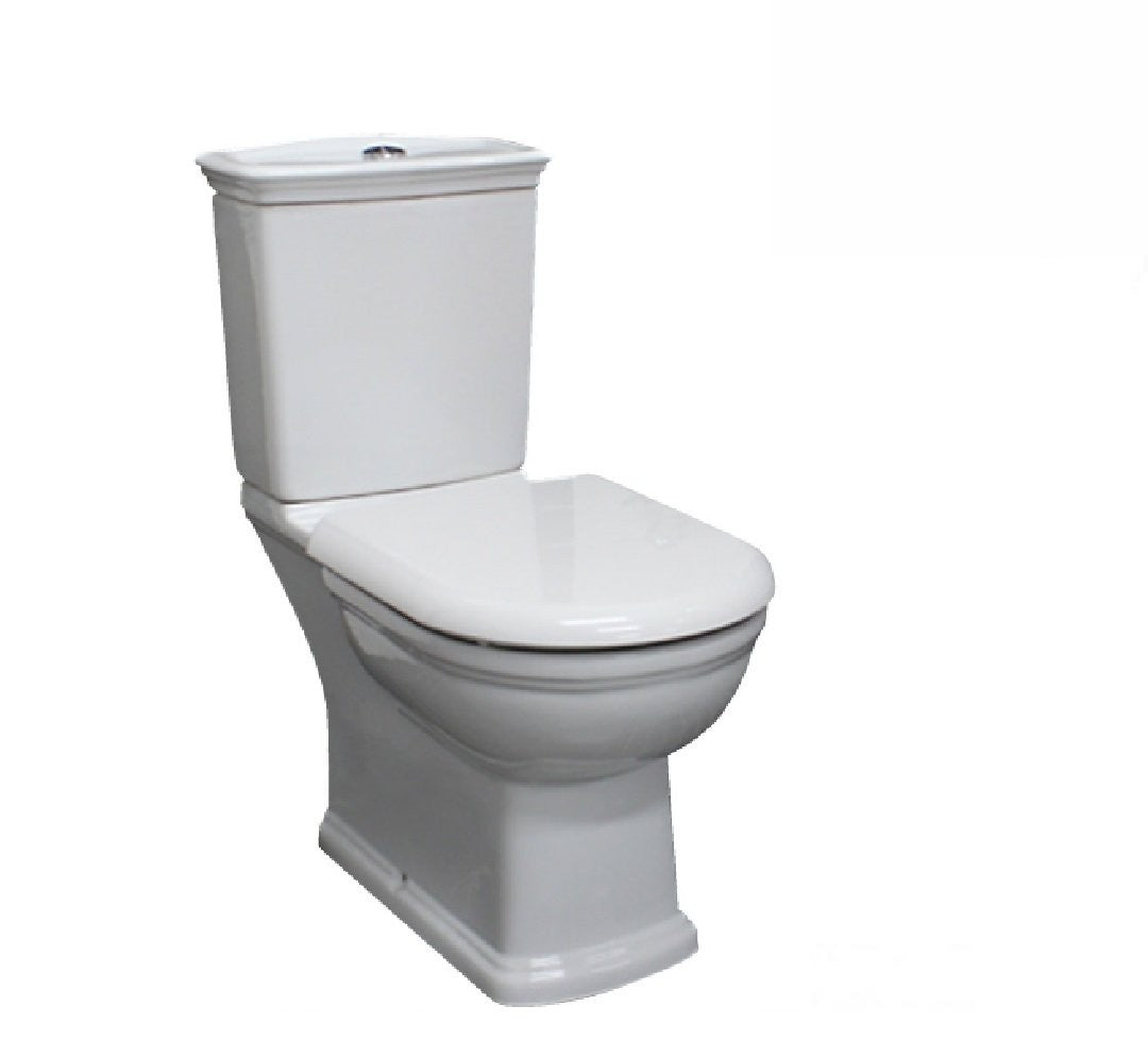 Fienza 060130W Close Coupled RAK Washington S Trap 240mm White Toilet - Perfect for Modern Bathrooms, Small Spaces & Water-Saving Homes