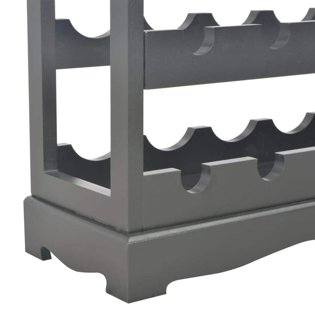 FAMIROSA 24 Bottle Wine Rack - Freestanding Wine Holder with Display Shelves & Top Tray - 27.6