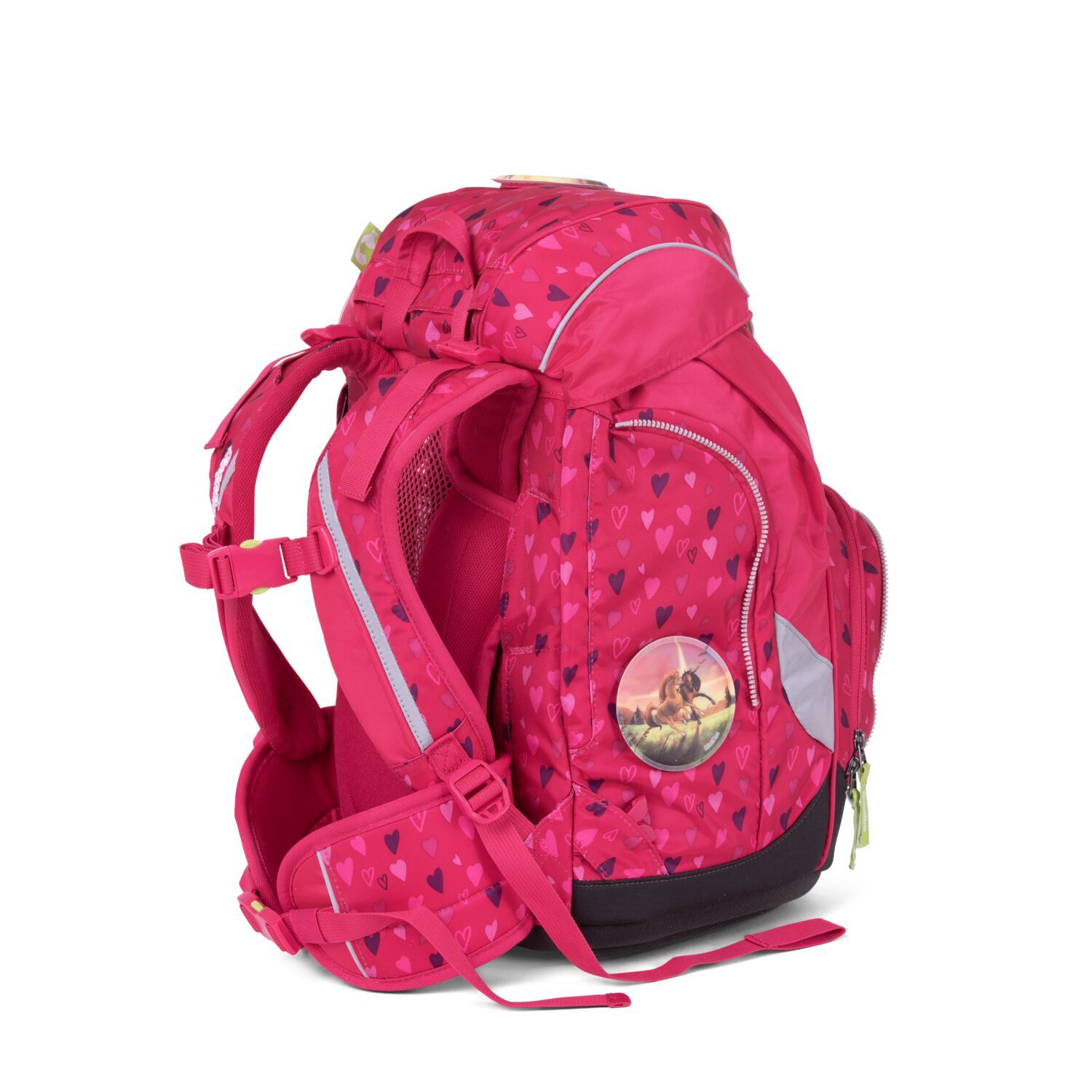 Ergobag School Backpack Set - 6 Piece Kids Backpack with Horse & Shoe Bear Design for Boys & Girls | Durable Lightweight Bookbag for Elementary Students, Daycare, Travel & Outdoor Activities