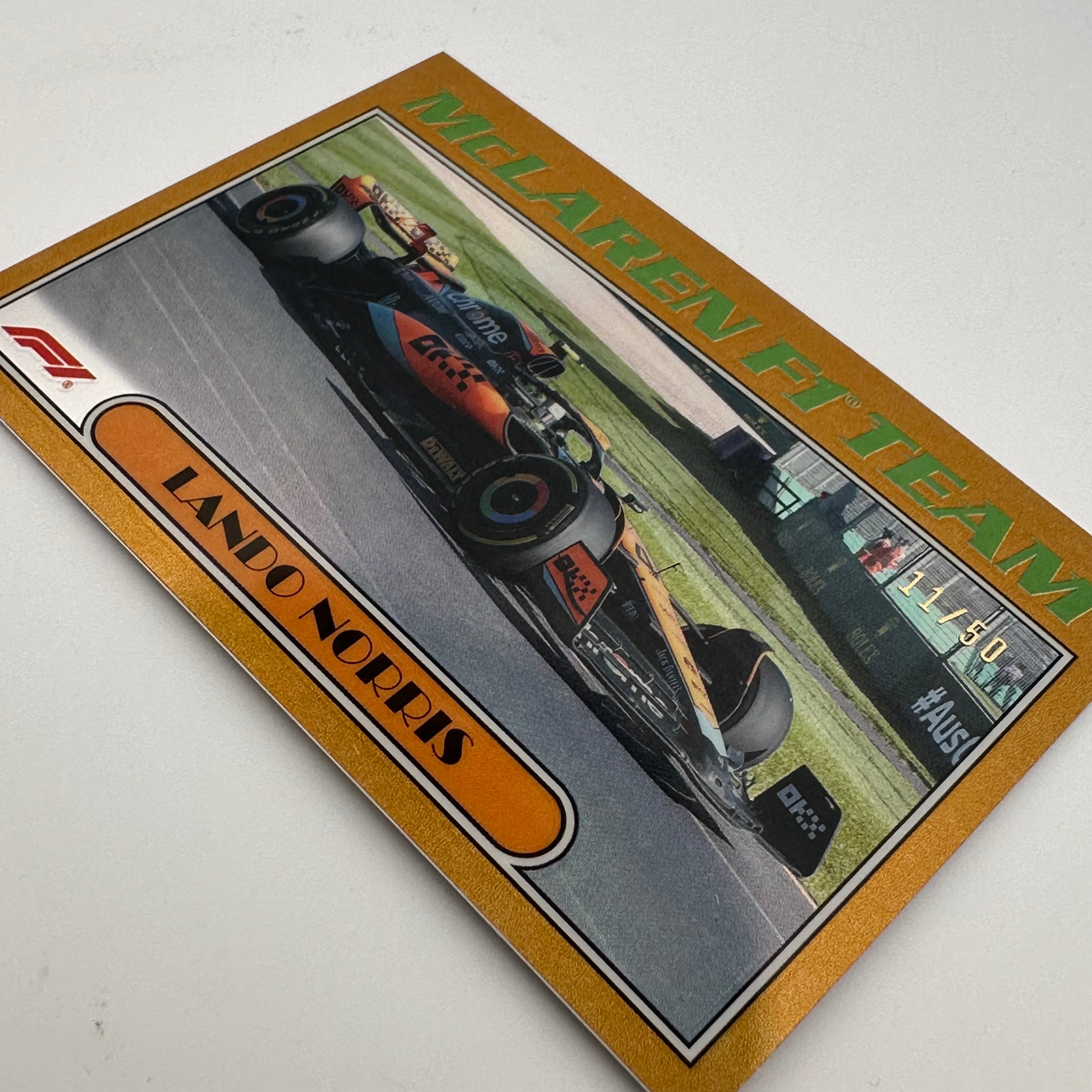 2023 Topps Chrome Lando Norris #AU77 LN Gold 11/50 - Rare F1 Racing Card for Collectors & Fans - Perfect for Trading, Display, and Investment