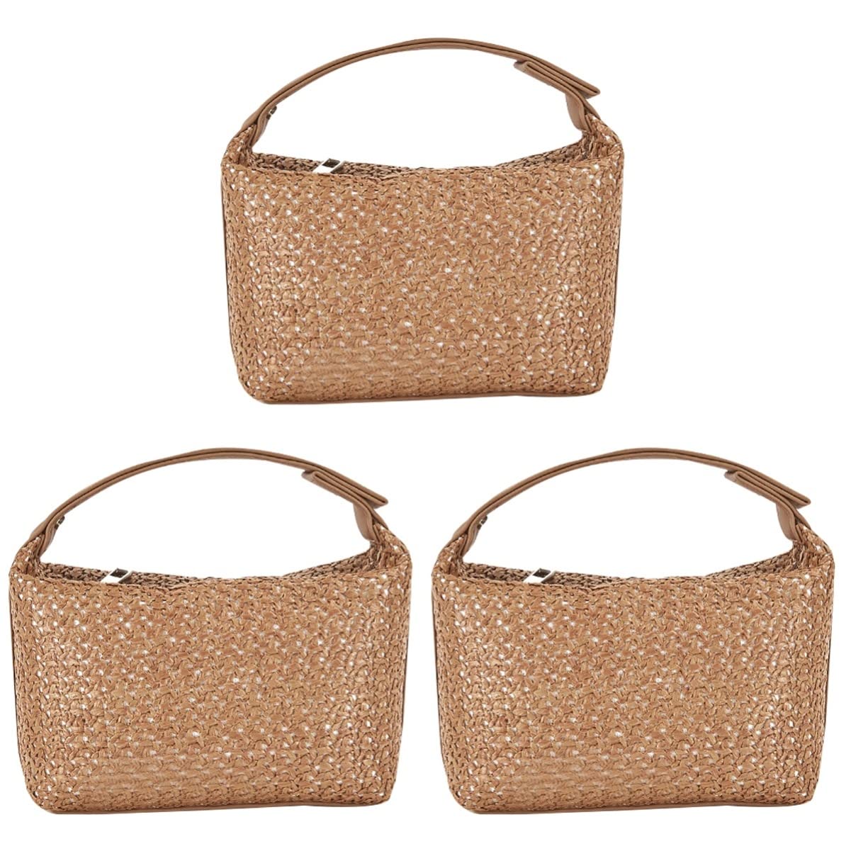 FRCOLOR 3-Piece Women's Makeup Bag Set - Waterproof Cosmetic Organizer for Travel, Toiletry & Personal Care - Perfect for Gym, Vacation & Everyday Use