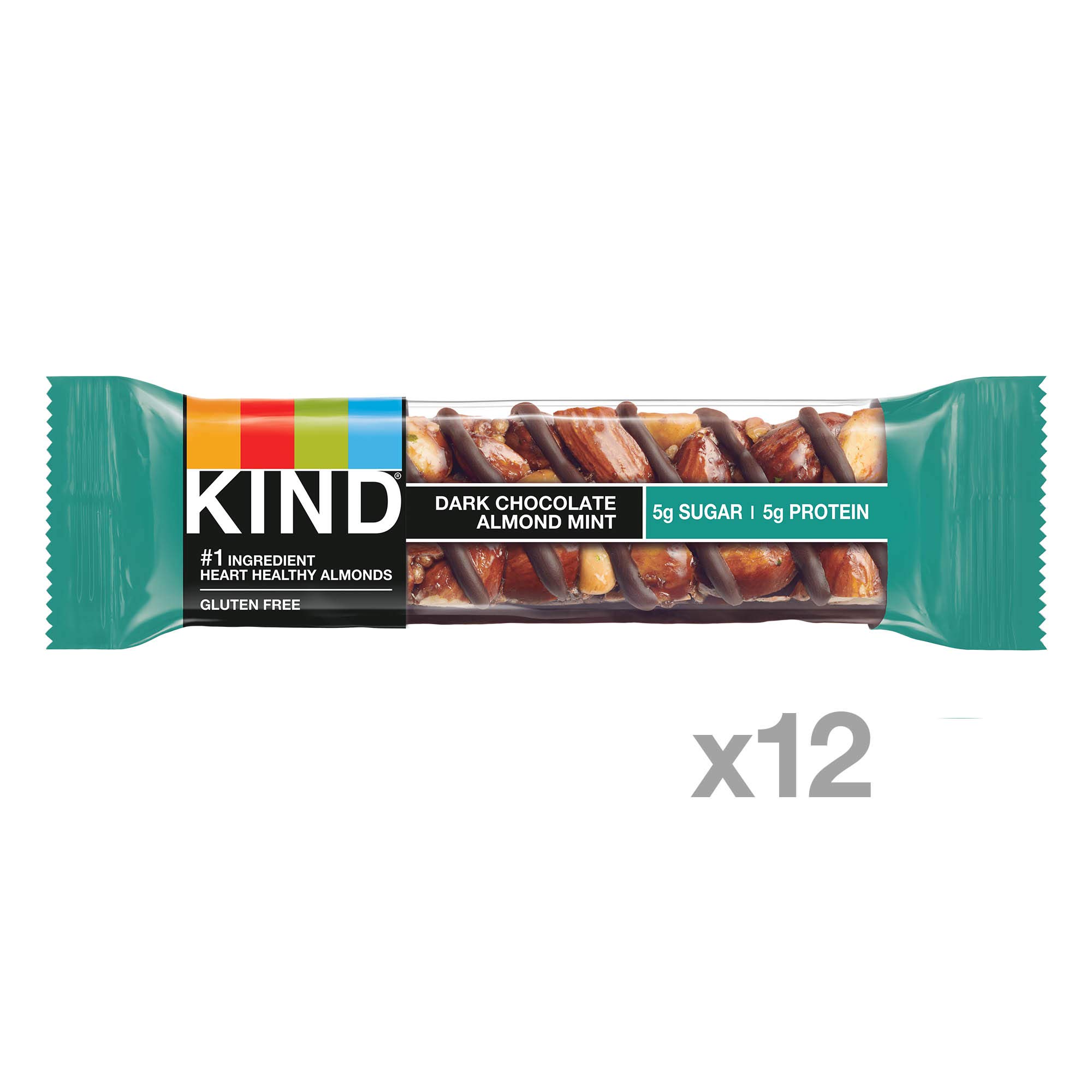 KIND Bars Variety Pack - Dark Chocolate Mint & Dark Chocolate Nuts & Sea Salt | Healthy Gluten Free Snacks | Low Sugar Protein Bars (12 Count) | Perfect for Office, Gym & On-the-Go Nutrition