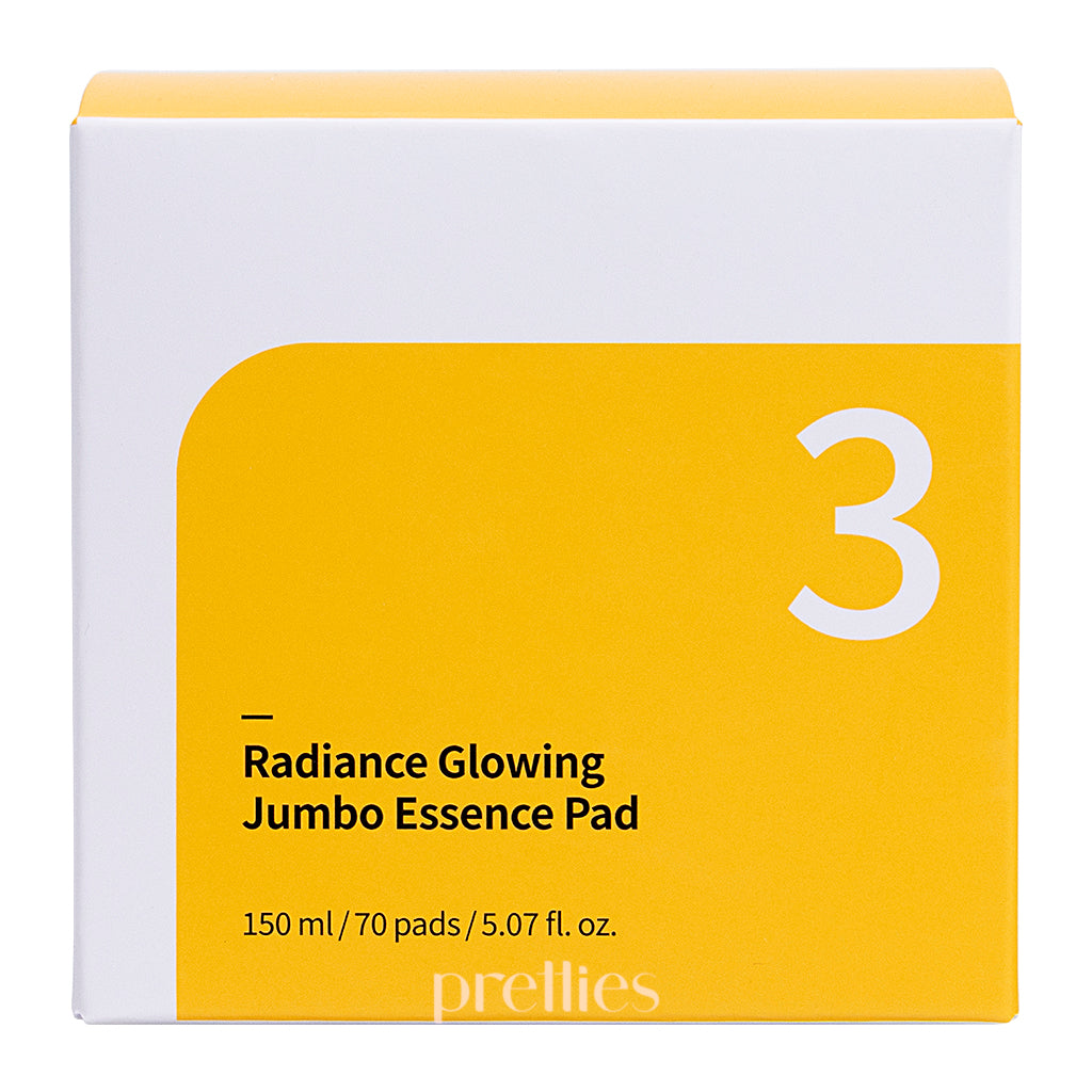 Numbuzin No.3 Radiance Glowing Jumbo Essence Pads - 70 Count Korean Skincare for Brightening & Hydration - Perfect for Morning Routine & Travel Skincare