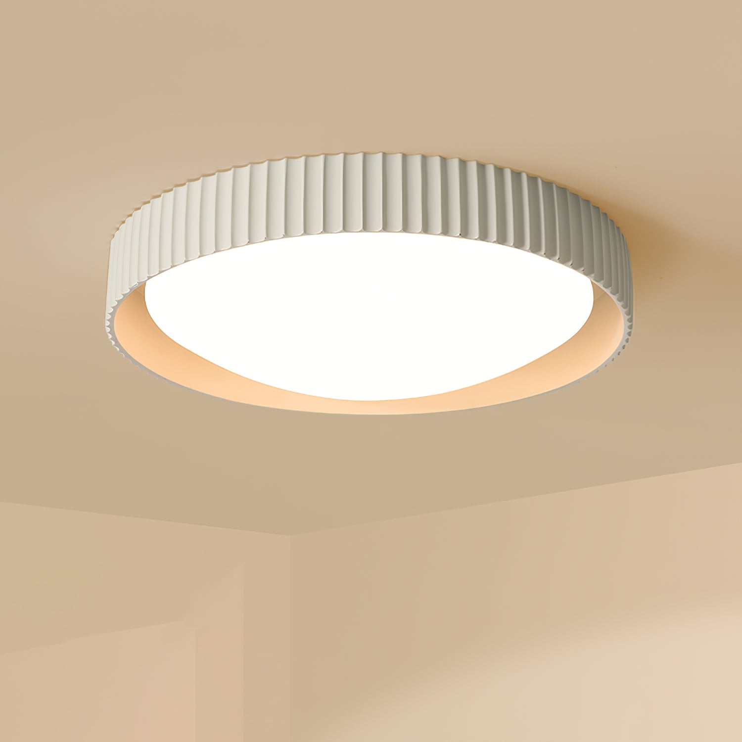 Modern Lunaire LED Ceiling Light Fixture - Dimmable Flush Mount Lighting for Bedroom, Living Room & Kitchen - Energy Efficient Home Decor