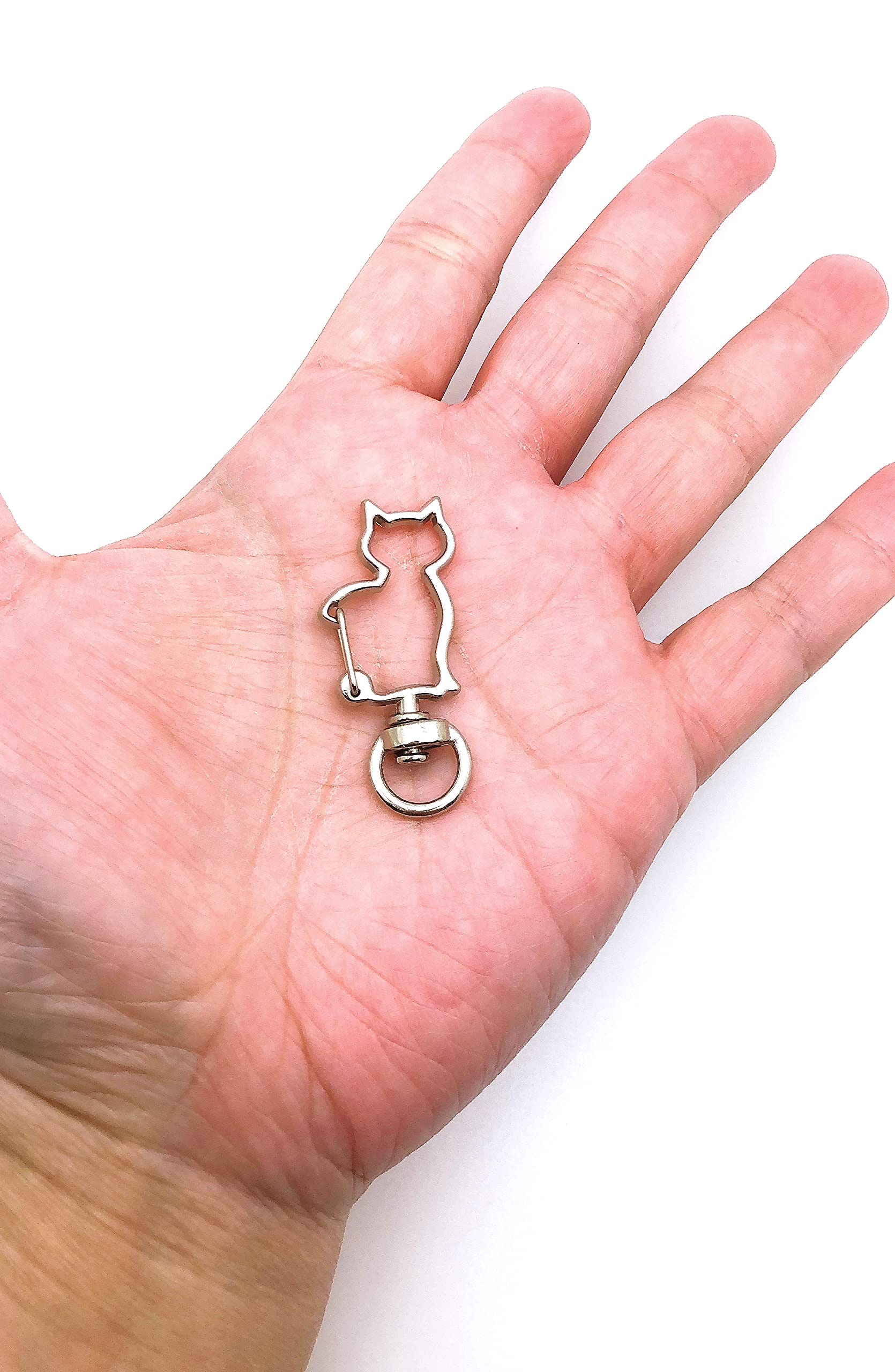 ONEDEPOT 100-Pack Metal Spring Snap Keychain Clips - Durable Key Rings for DIY Crafts, Keys, Lanyards & Accessories - Perfect for Home, Office, Travel & Gift Giving