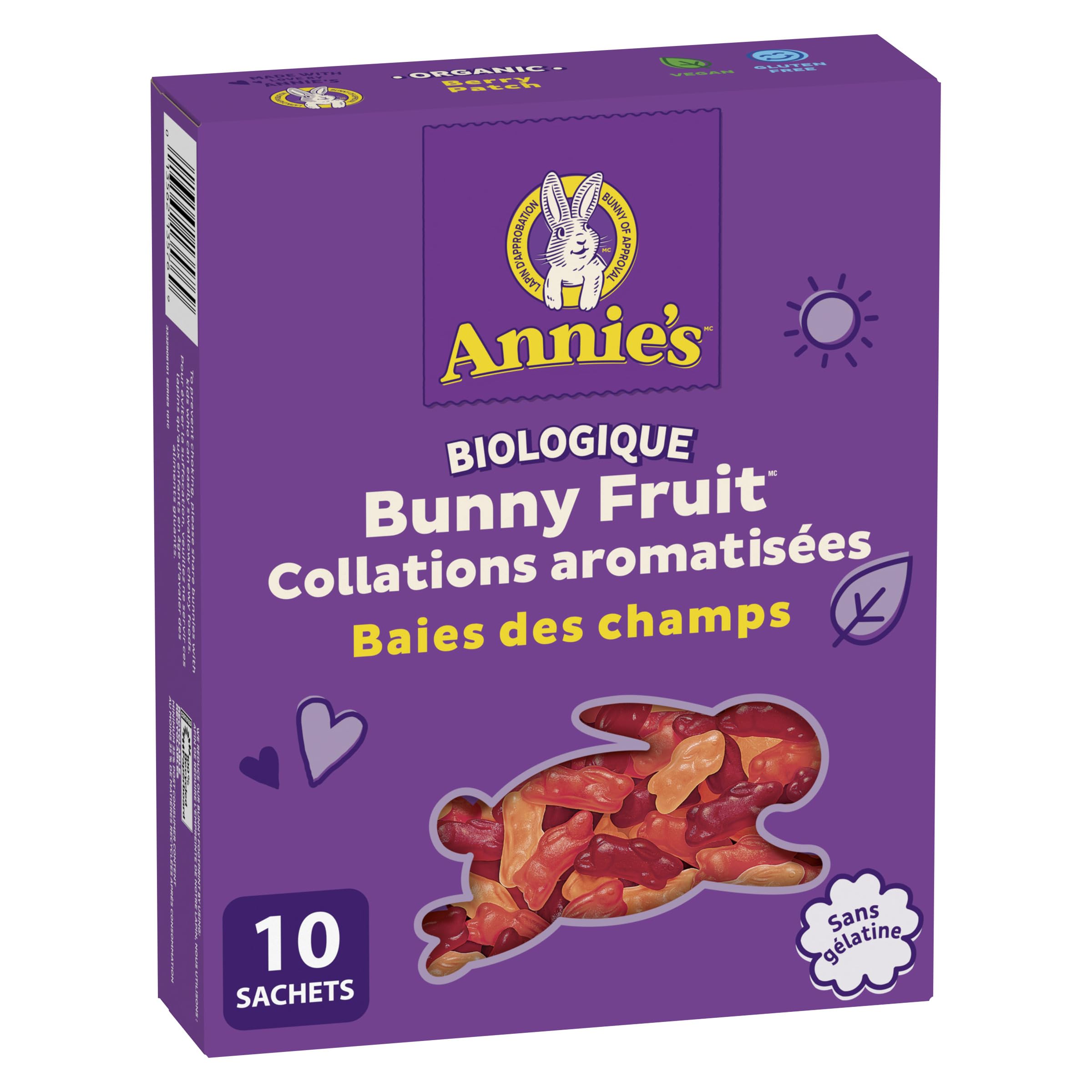 Organic Fruit Snacks Berry Variety Pack - 10 Pouches | Strawberry, Cherry & Raspberry Flavors | No Artificial Colors, Gelatin Free, Gluten Free, Vegan | Perfect for School Lunches, Road Trips & Healthy Snacking