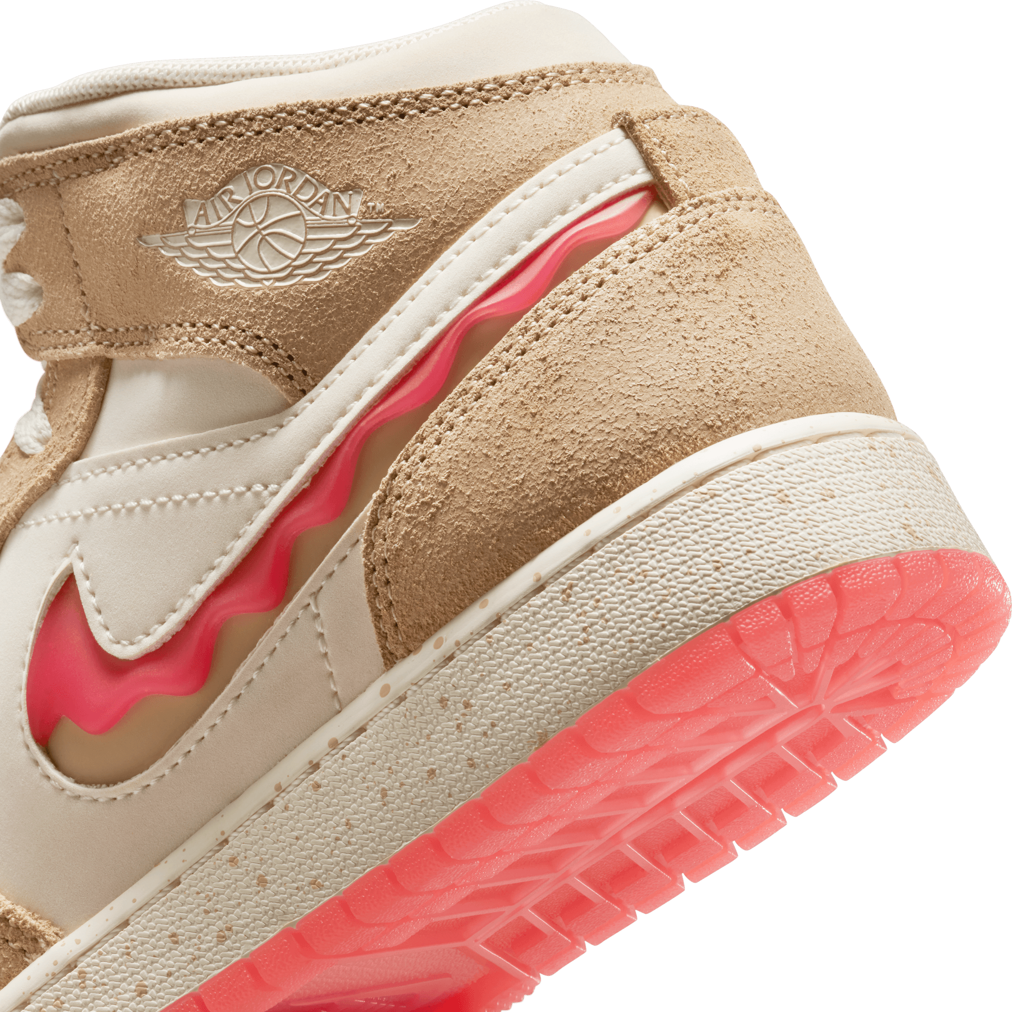AIR JORDAN 1 MID SE (GS) PEANUT BUTTER & JELLY - Retro Basketball Shoes for Women & Girls - Perfect for Streetwear, Sneaker Collection & Casual Outfits