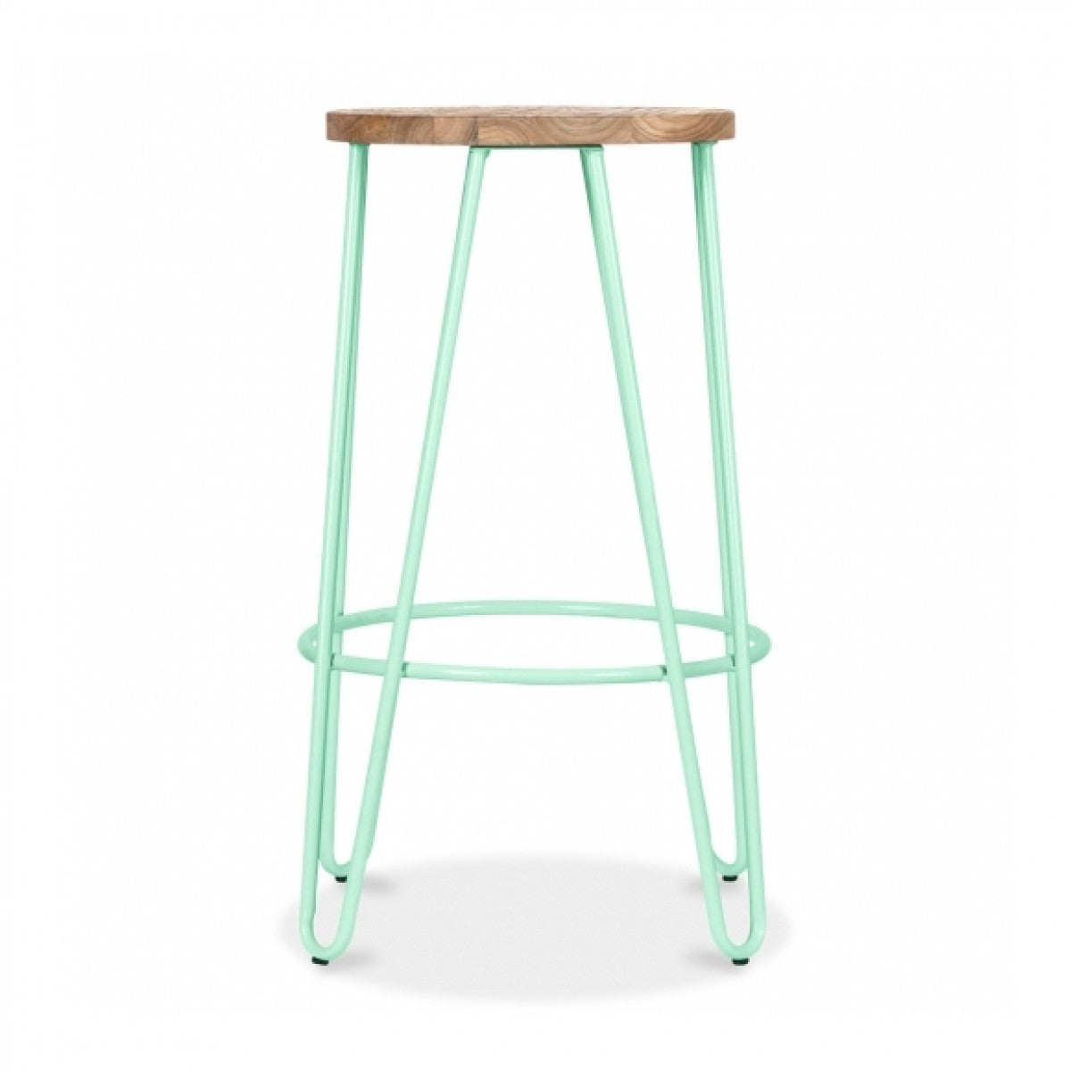 Alice Industrial Steel Bar Stools (Set of 2) - Adjustable Height Metal Counter Stools for Kitchen Island, Breakfast Bar & Home Pub Decor