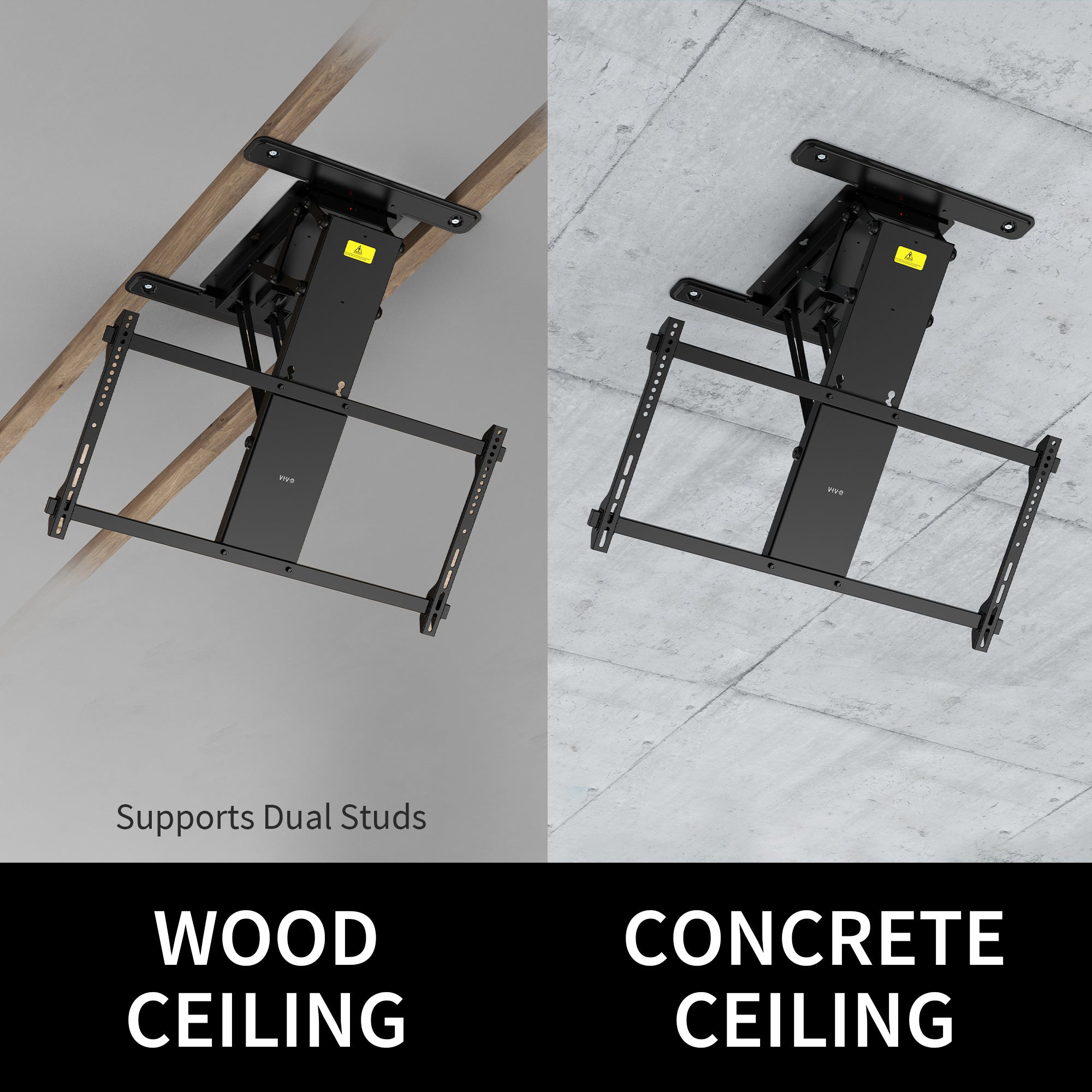 Heavy Duty Electric Flip Down Ceiling Mount for 40-85 Inch TVs - Perfect for Home Theaters, Bars, and Commercial Spaces