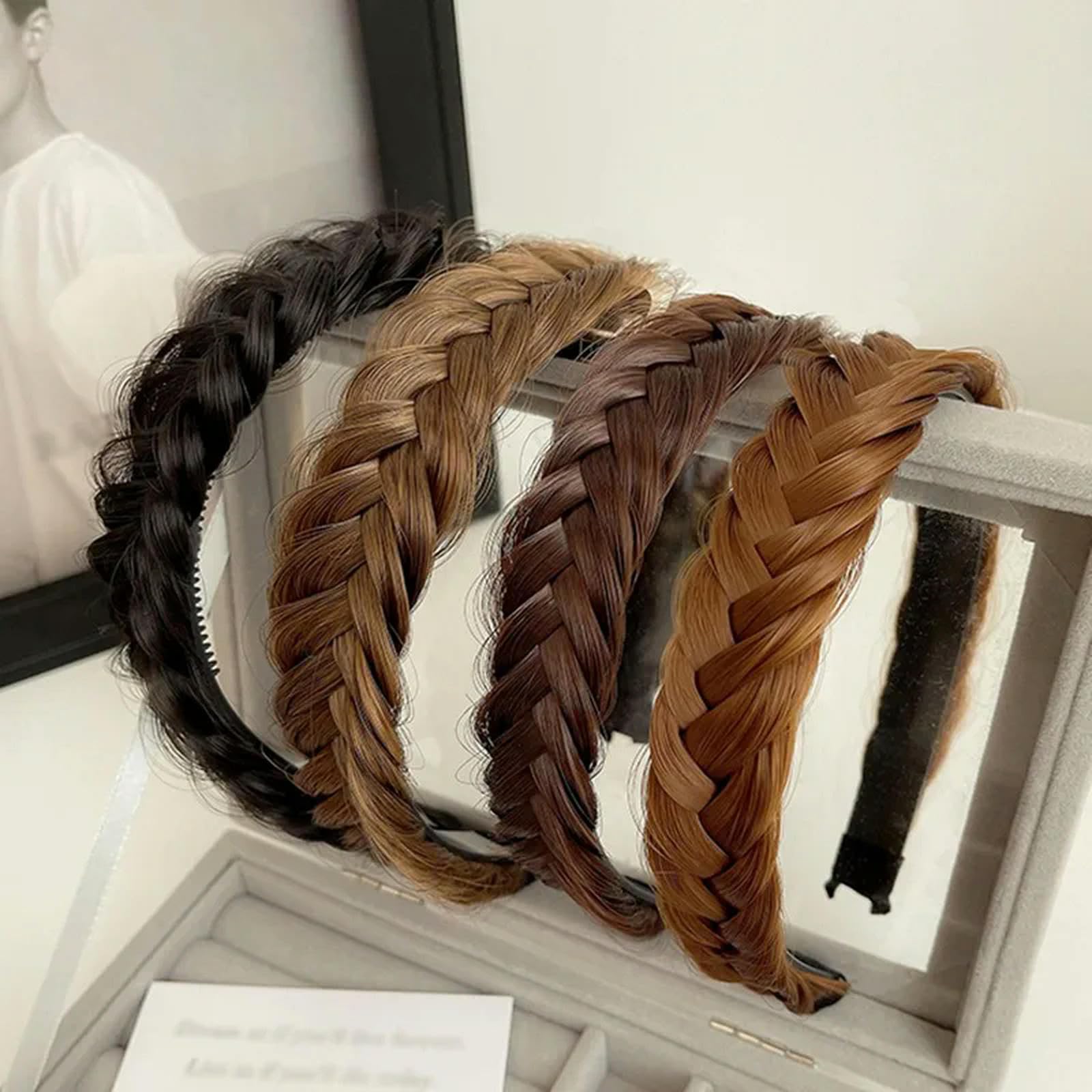 Stylish Women's Synthetic Wig Headbands - Twist Braided Hair Bands Fashion Accessories for Parties & Daily Wear | Stretchy & Comfortable Headwear for Women