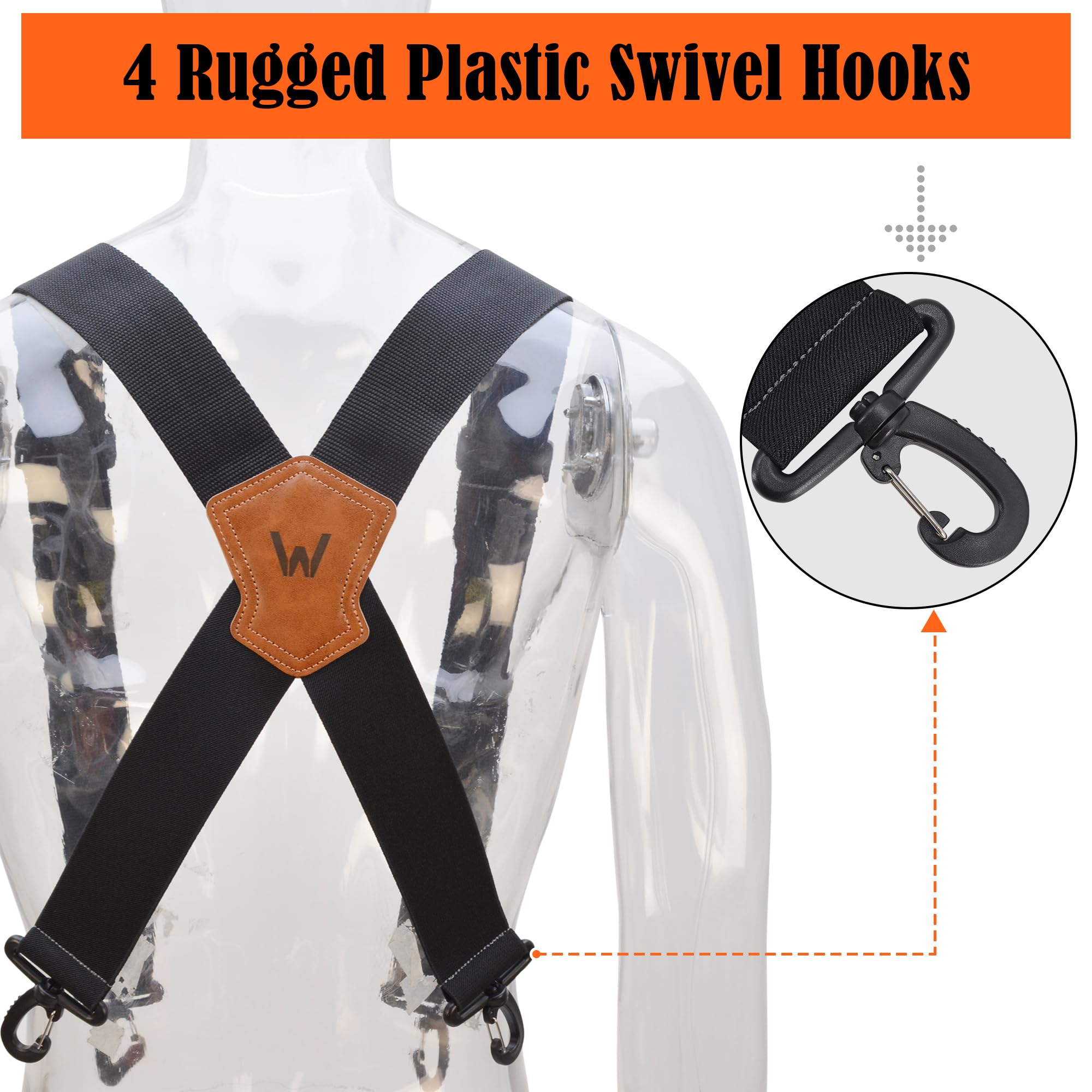 WELKINLAND Lightweight Work Suspenders for Men - 2