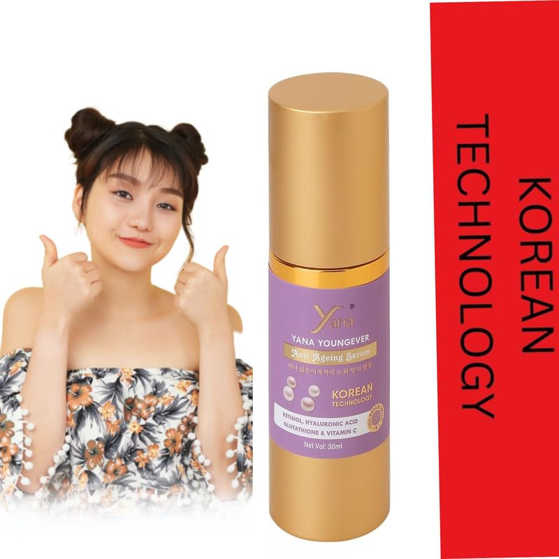 YANA YOUNGEVER Anti-Aging Serum Spray Cream with Korean Technology - Hyaluronic Acid Face Spray for Hydration & Wrinkle Reduction | Perfect for Daily Skincare Routine & Travel